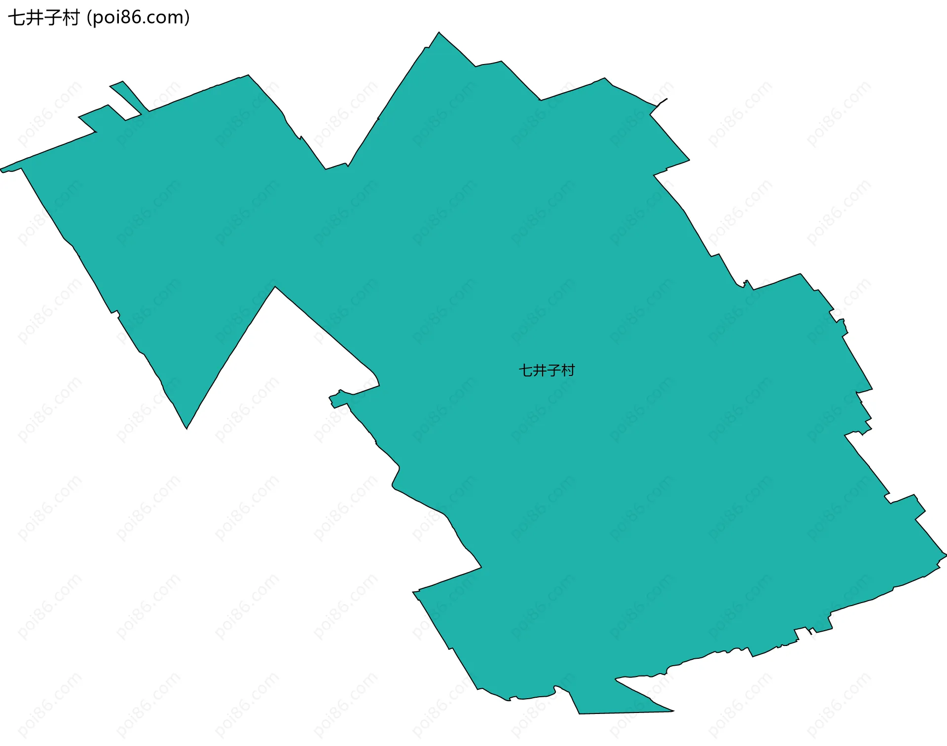 七井子村边界地图