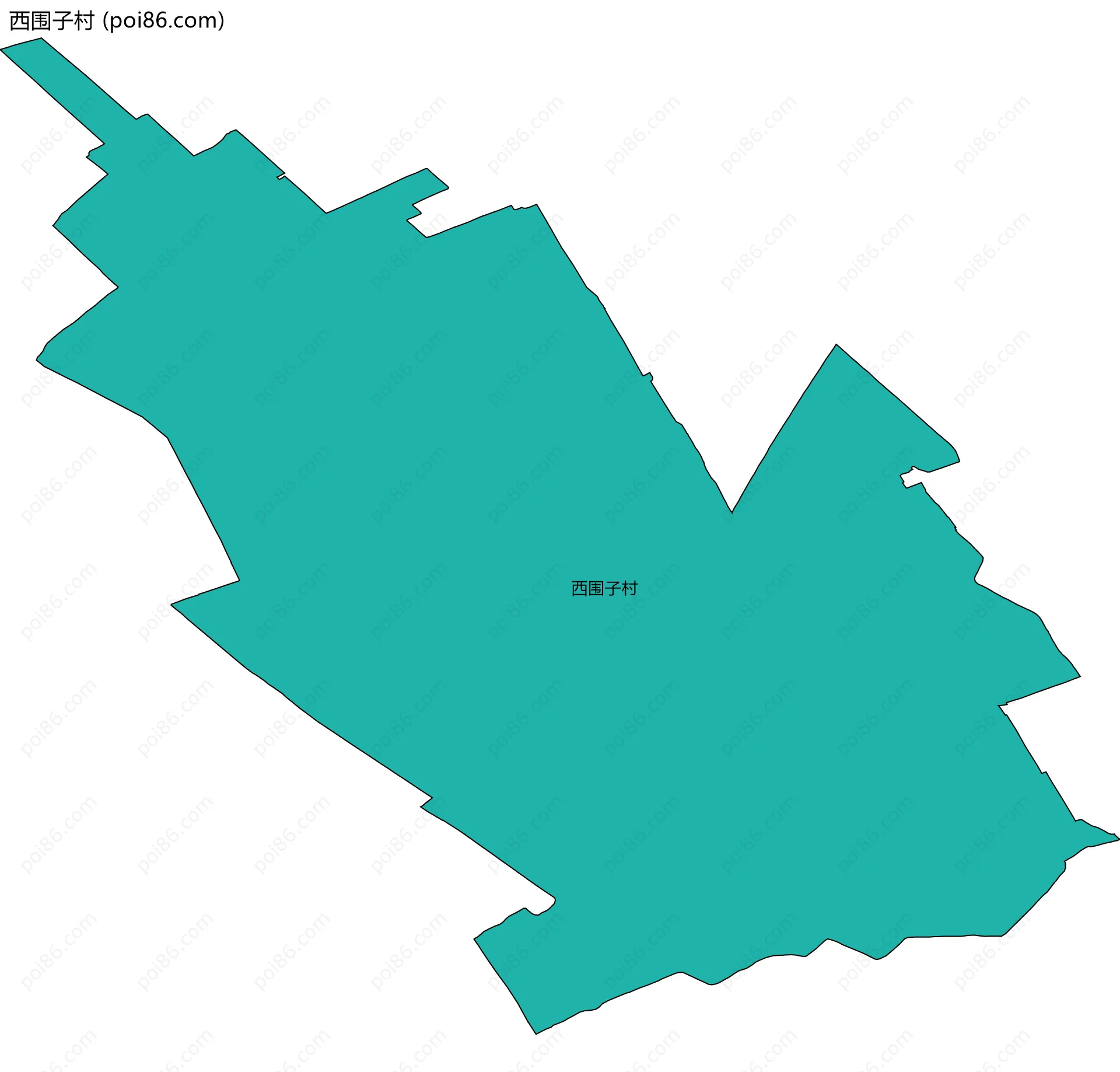 西围子村边界地图