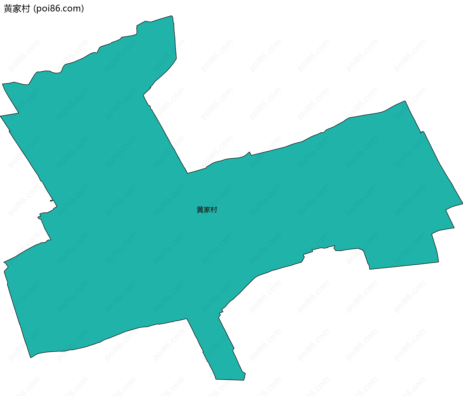 黄家村边界地图