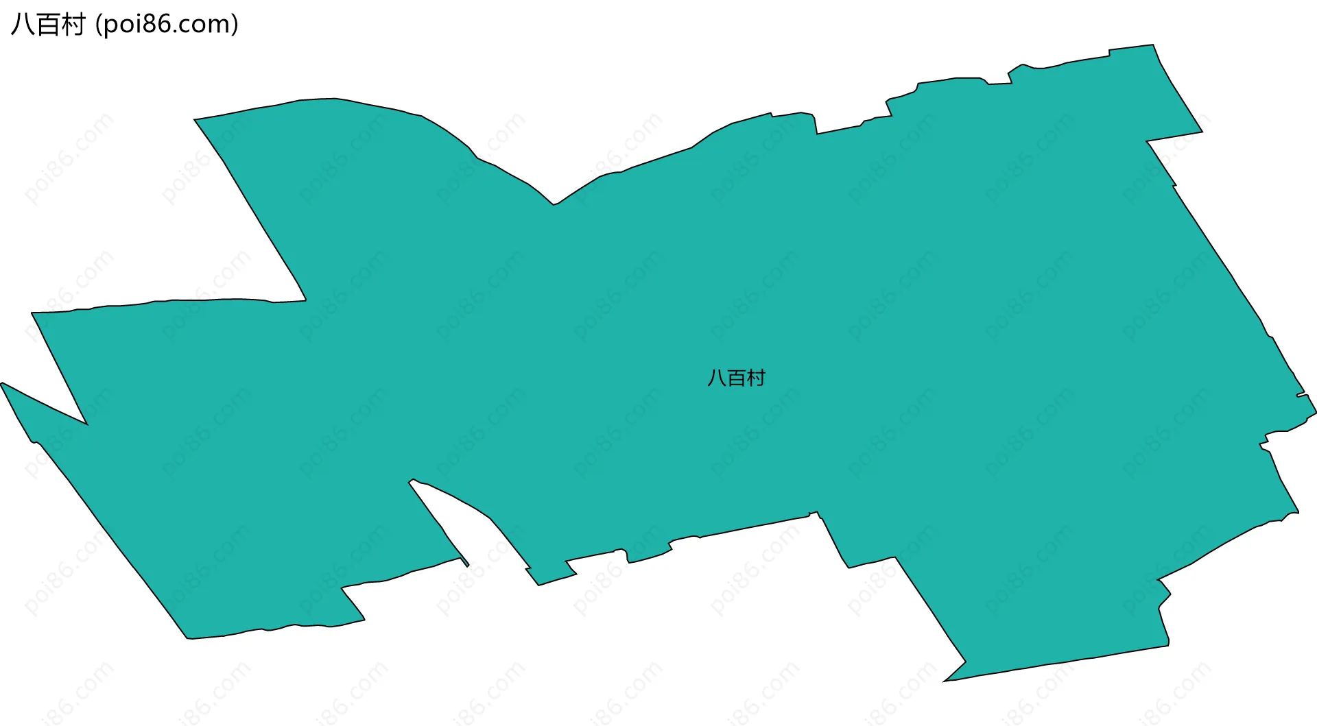 八百村边界地图