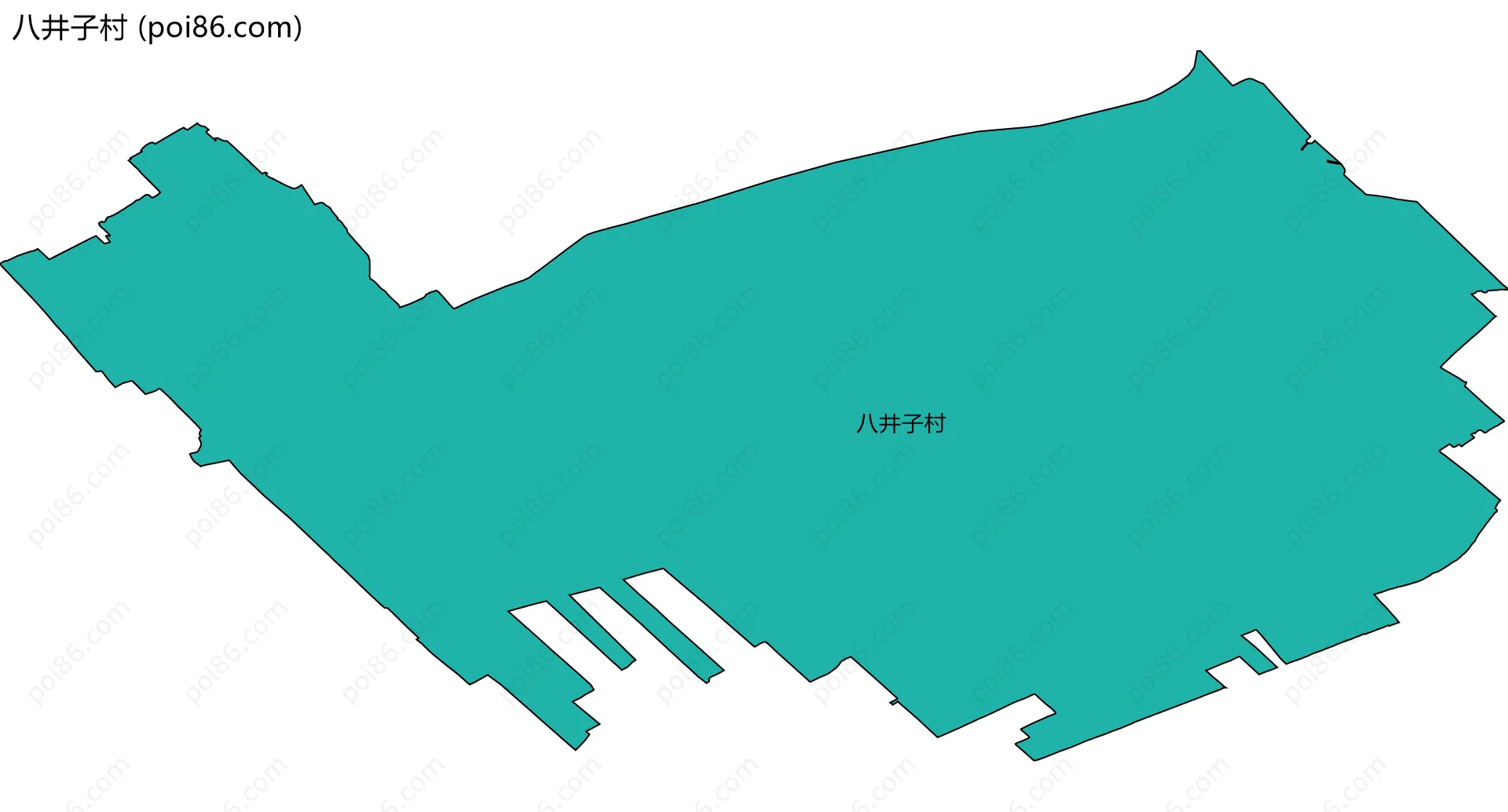 八井子村边界地图