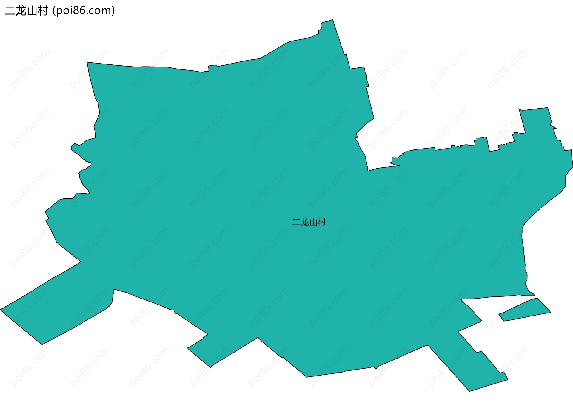 二龙山村边界地图