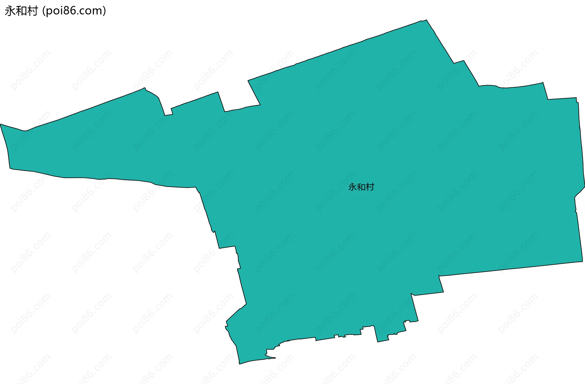 永和村边界地图