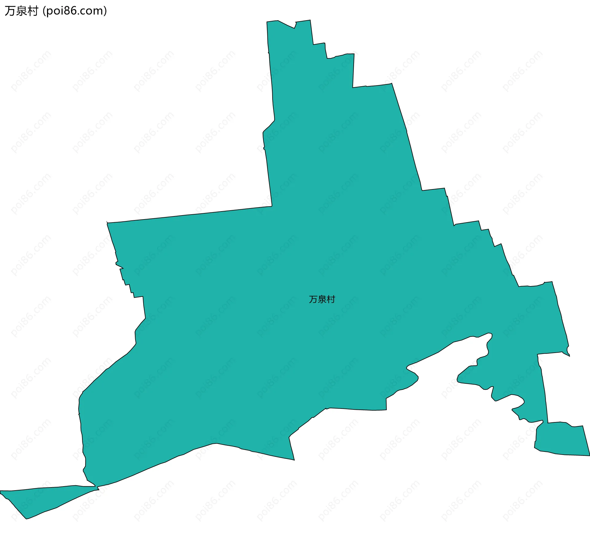 万泉村边界地图