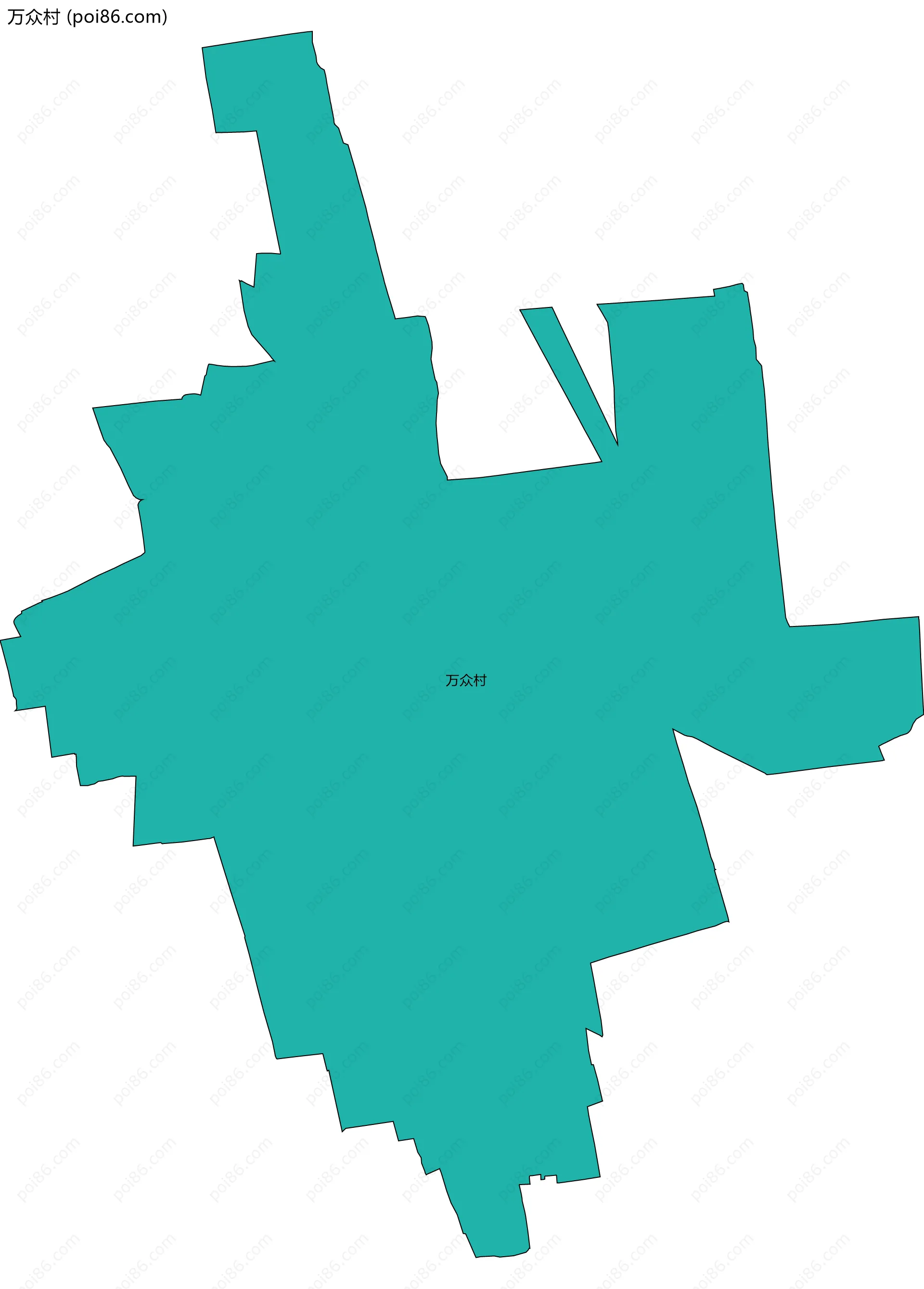 万众村边界地图