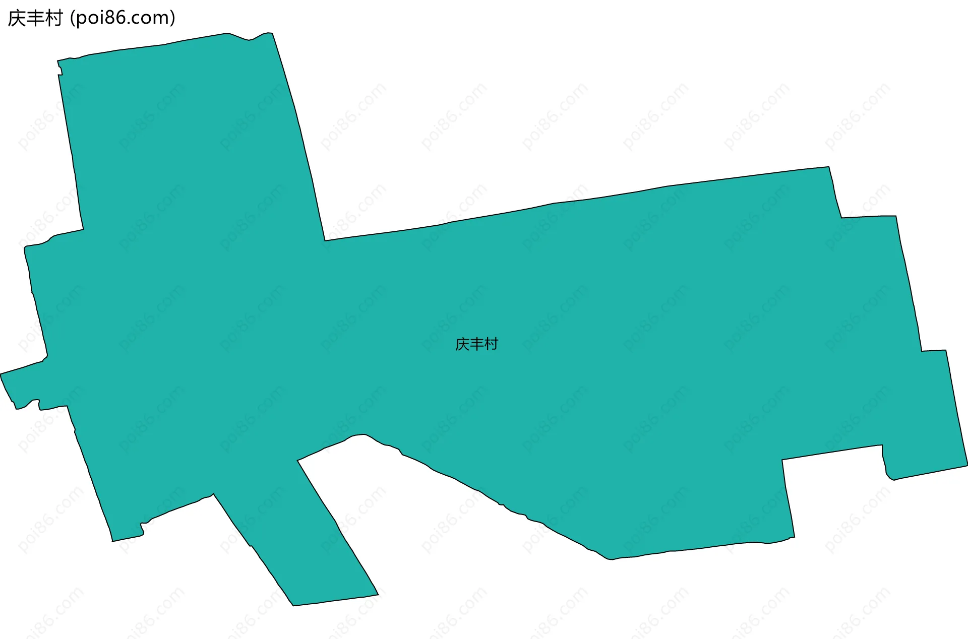 庆丰村边界地图