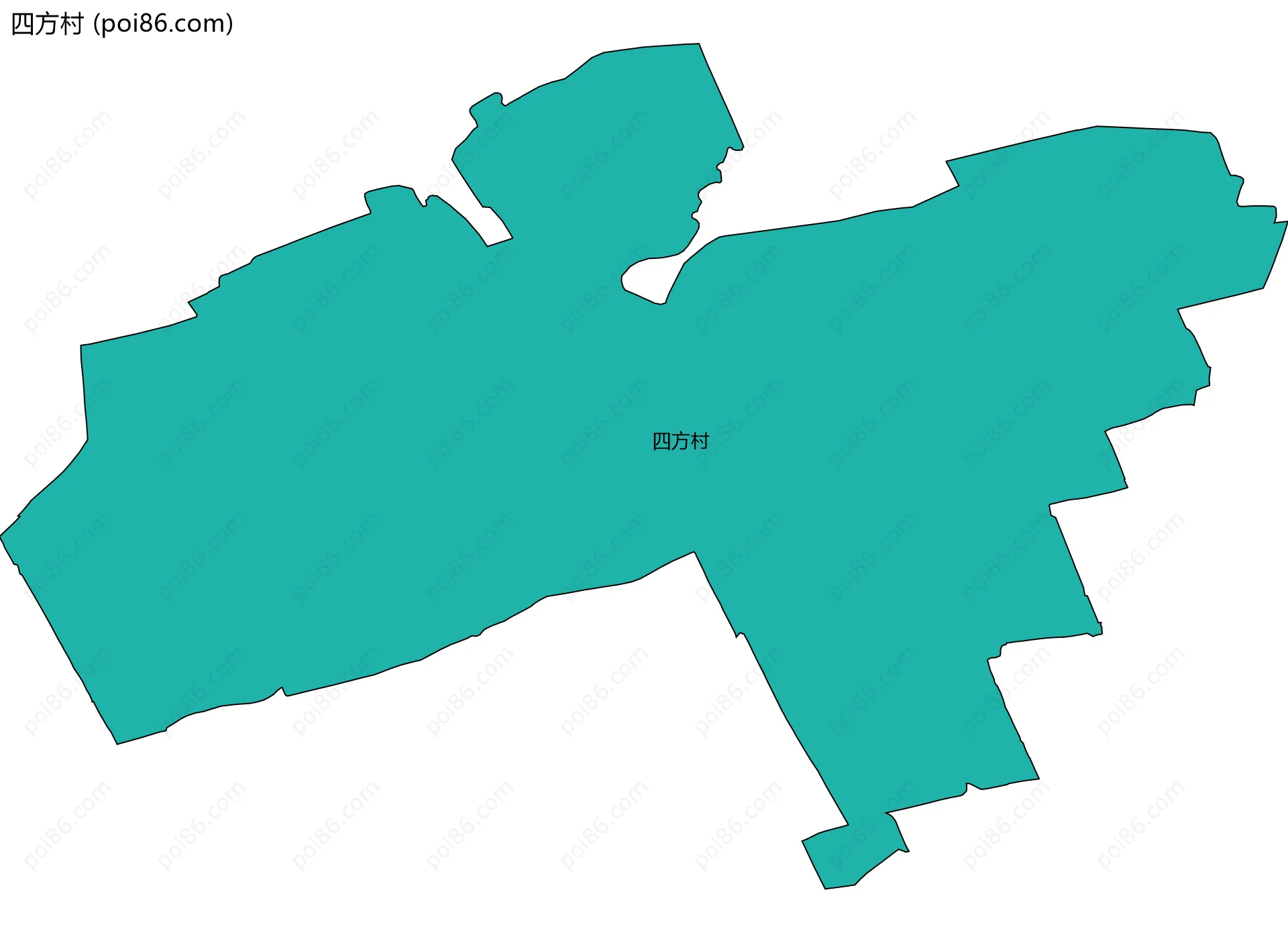 四方村边界地图