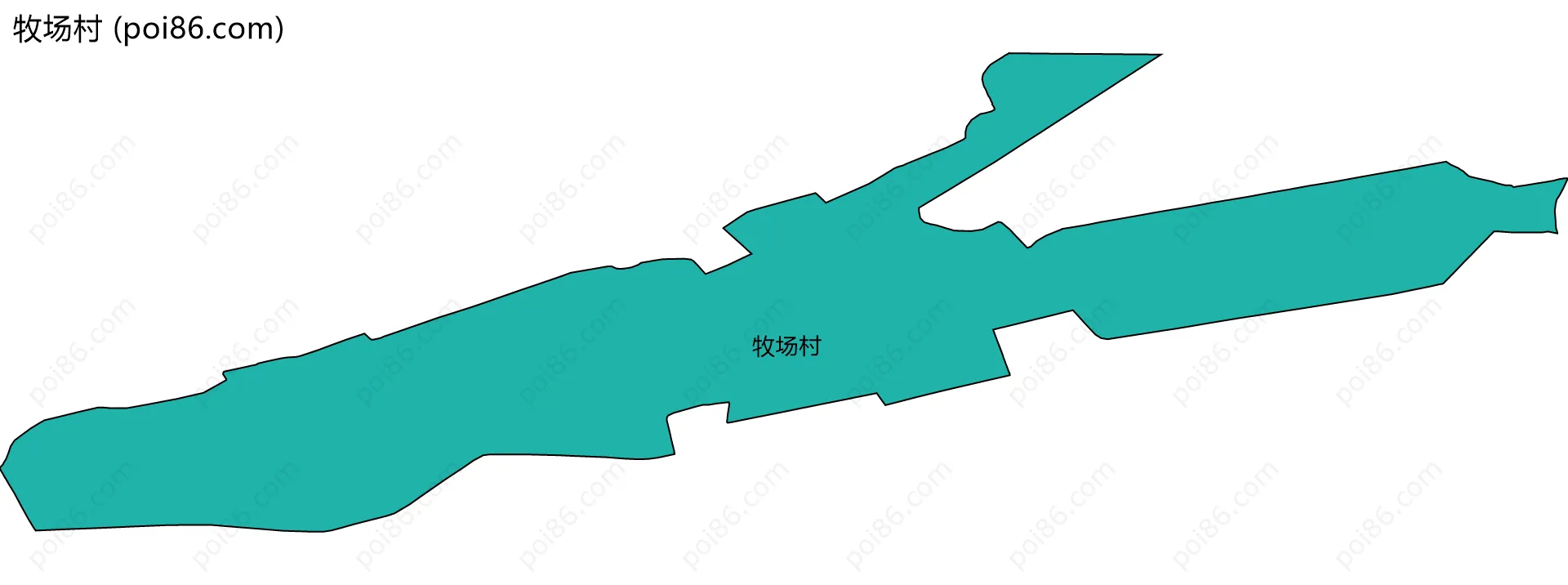 牧场村边界地图