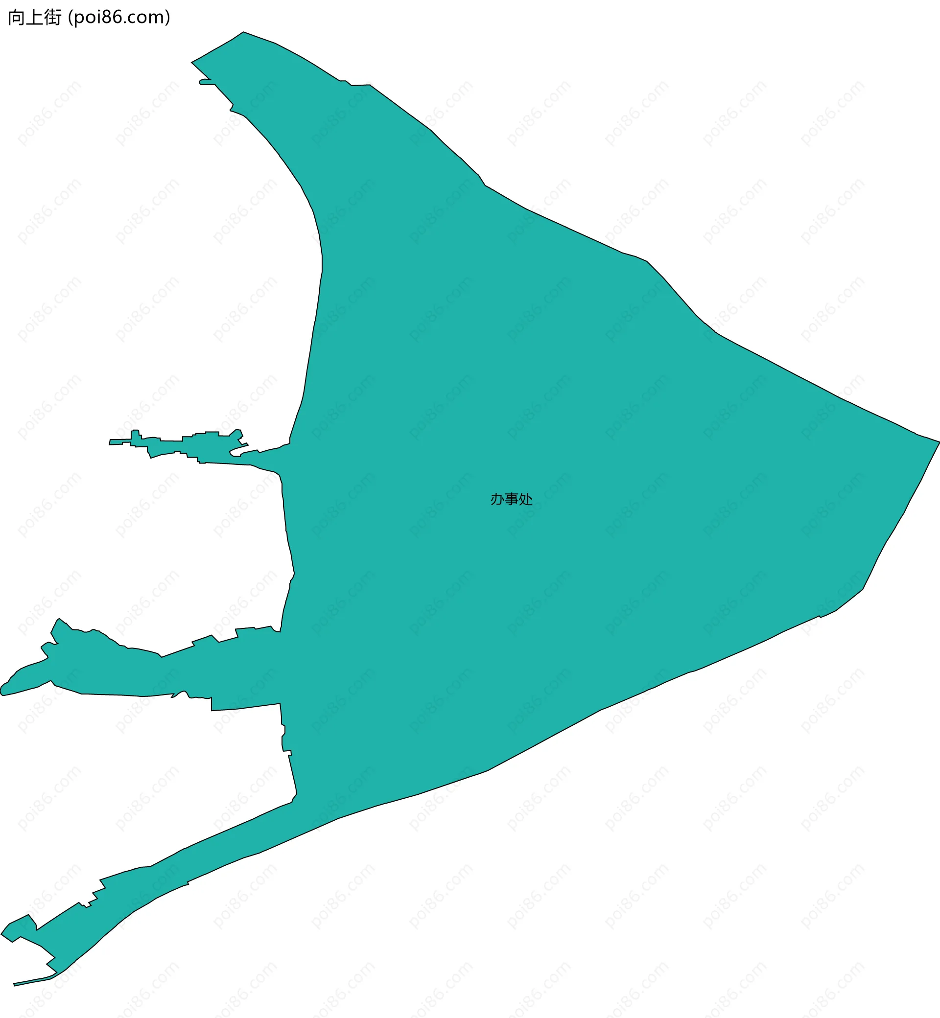 向上街边界地图(五级行政区划)