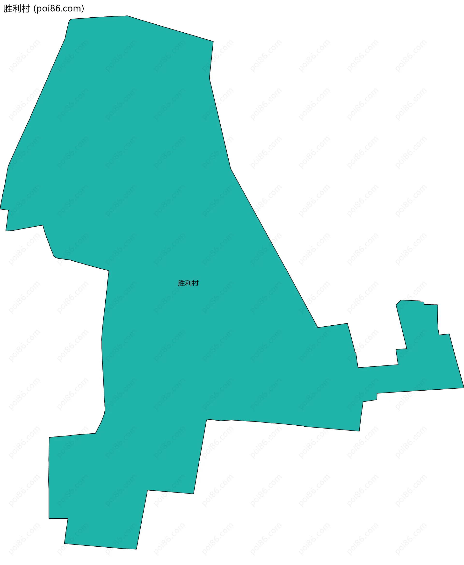 胜利村边界地图