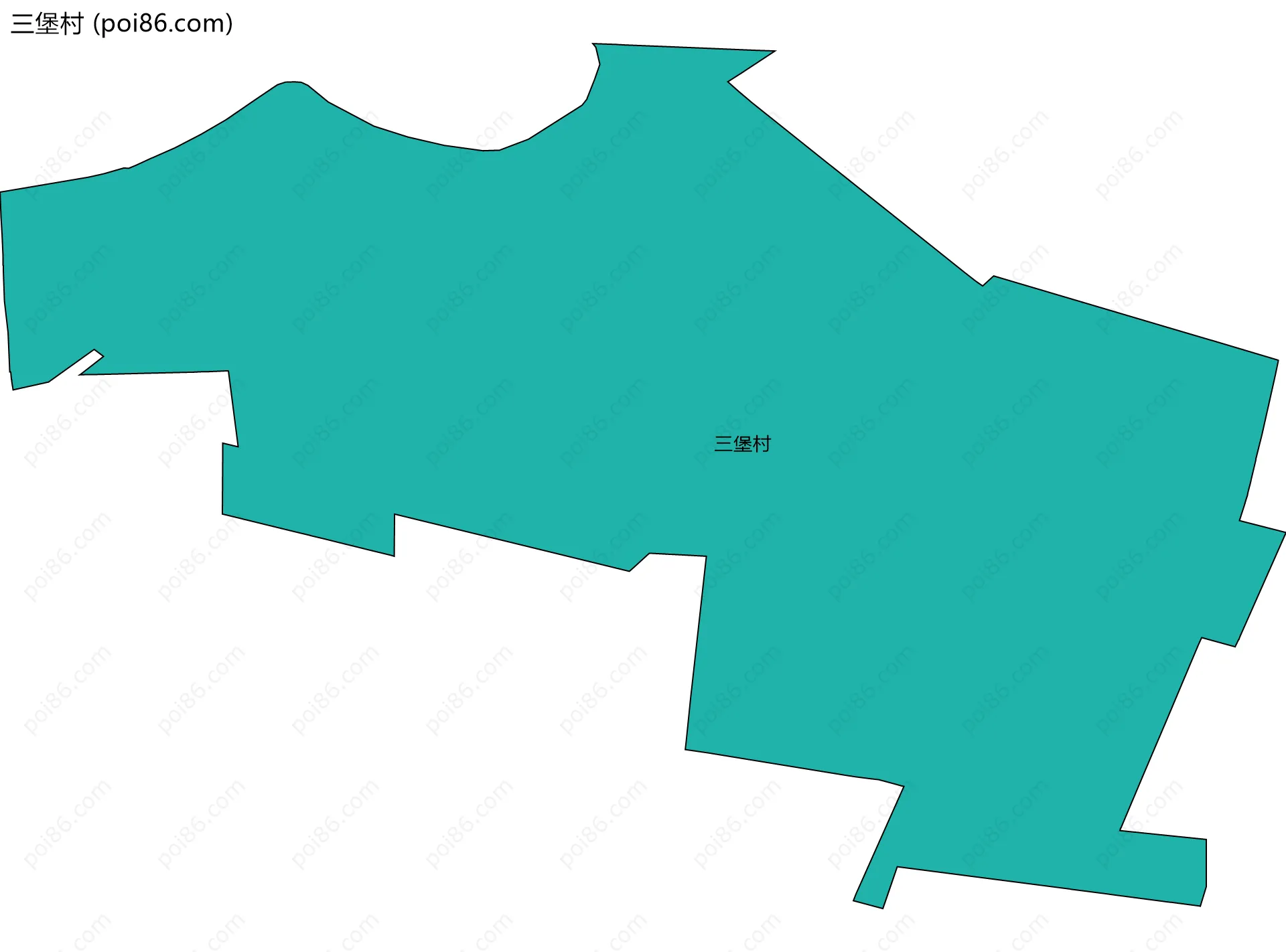 三堡村边界地图