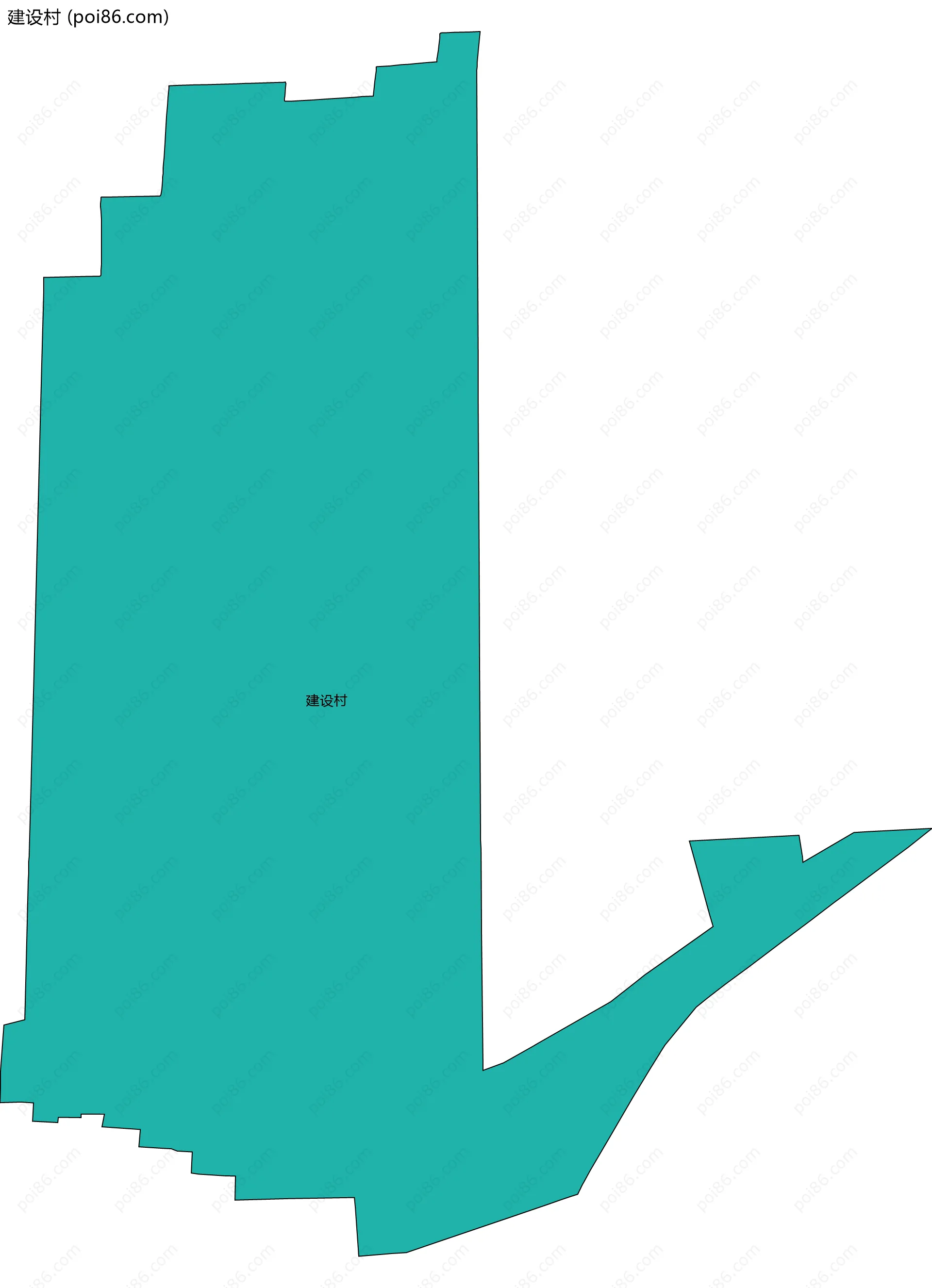 建设村边界地图