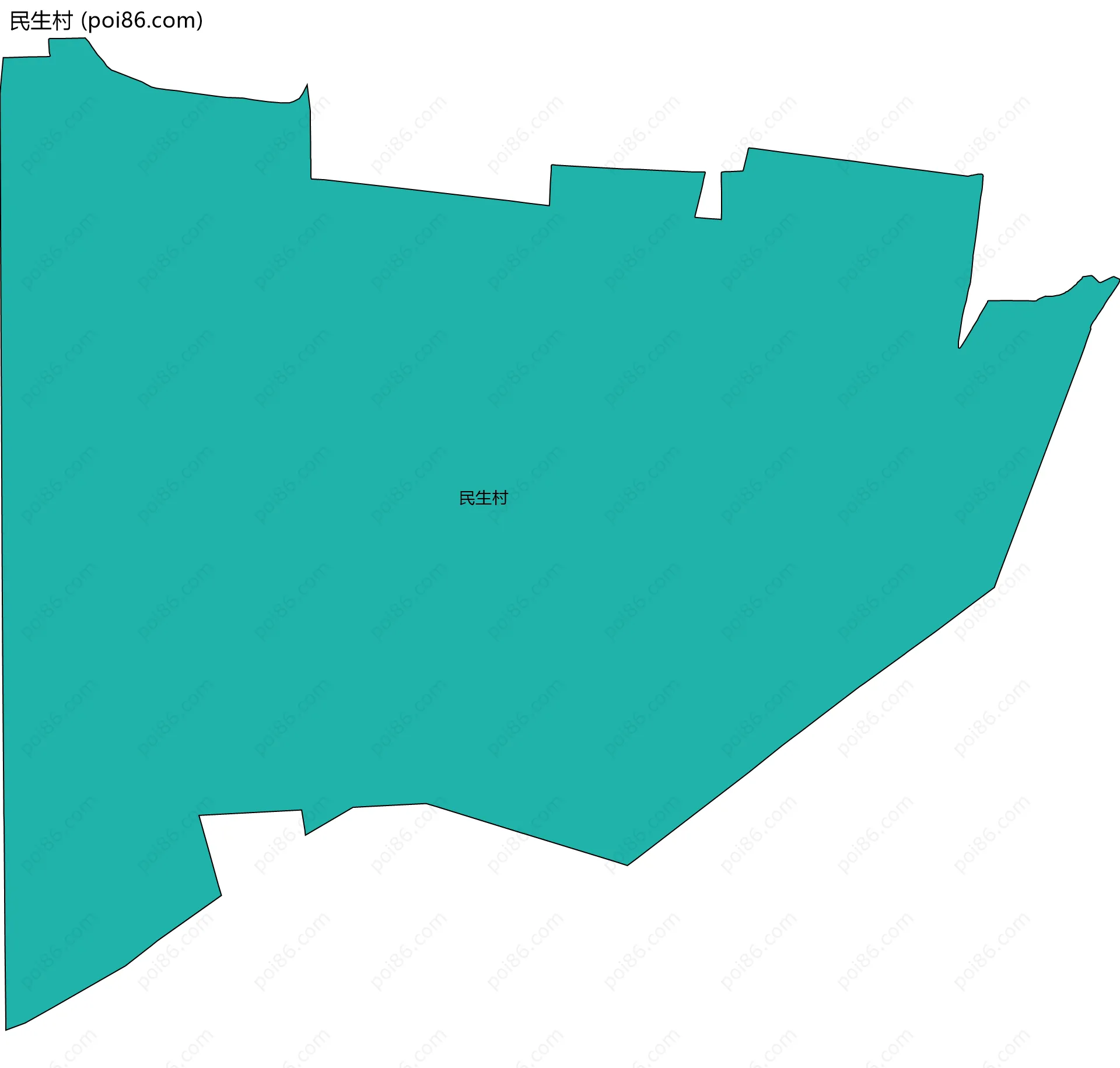 民生村边界地图