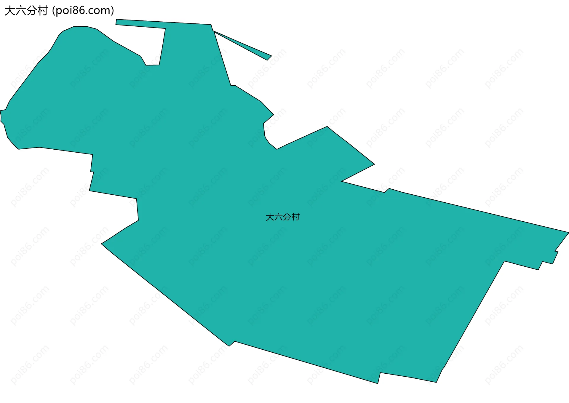 大六分村边界地图
