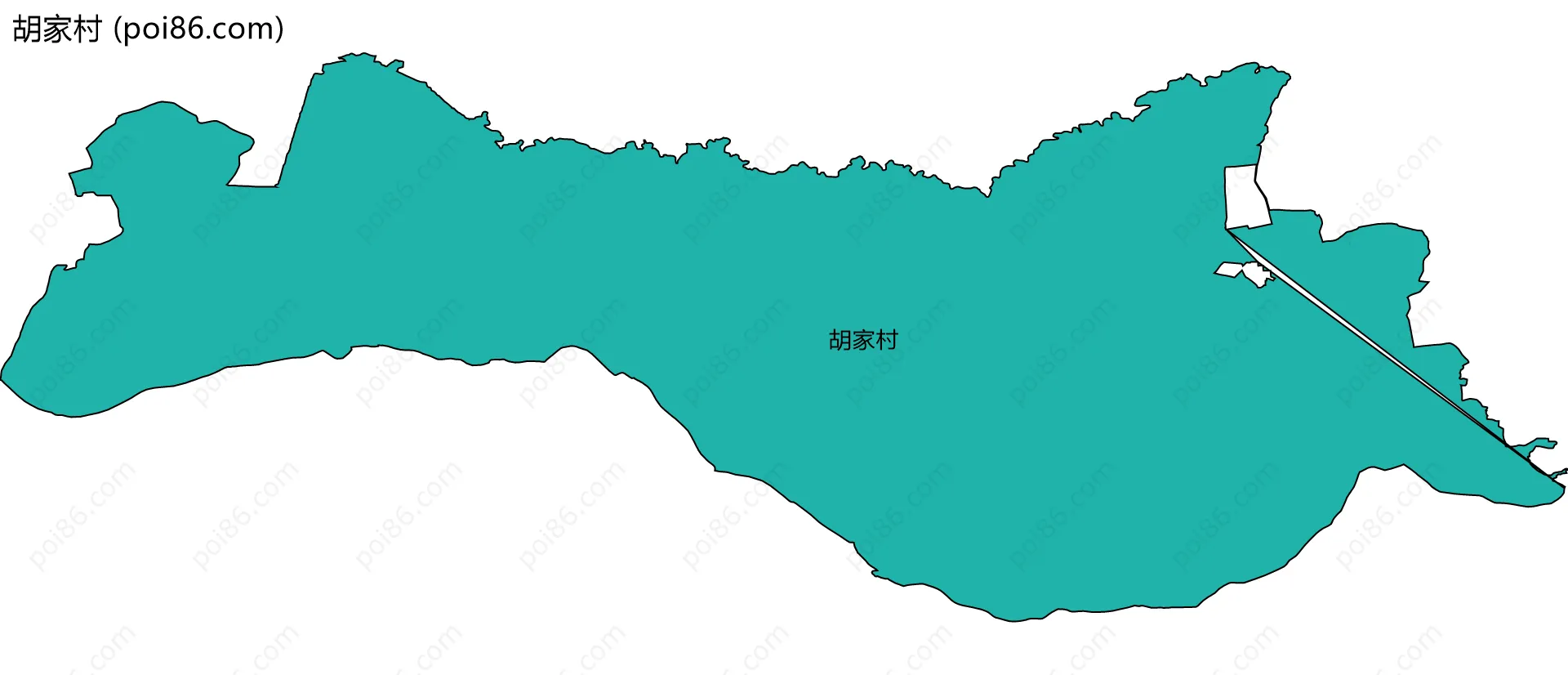 胡家村边界地图