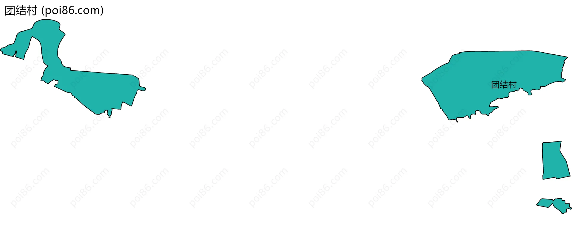 团结村边界地图
