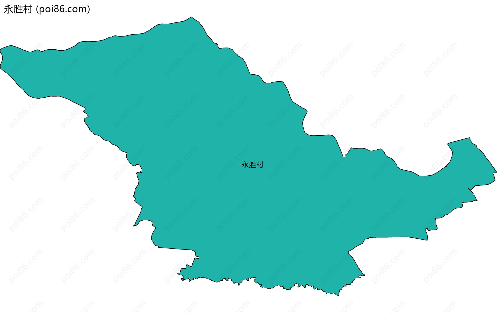 永胜村边界地图