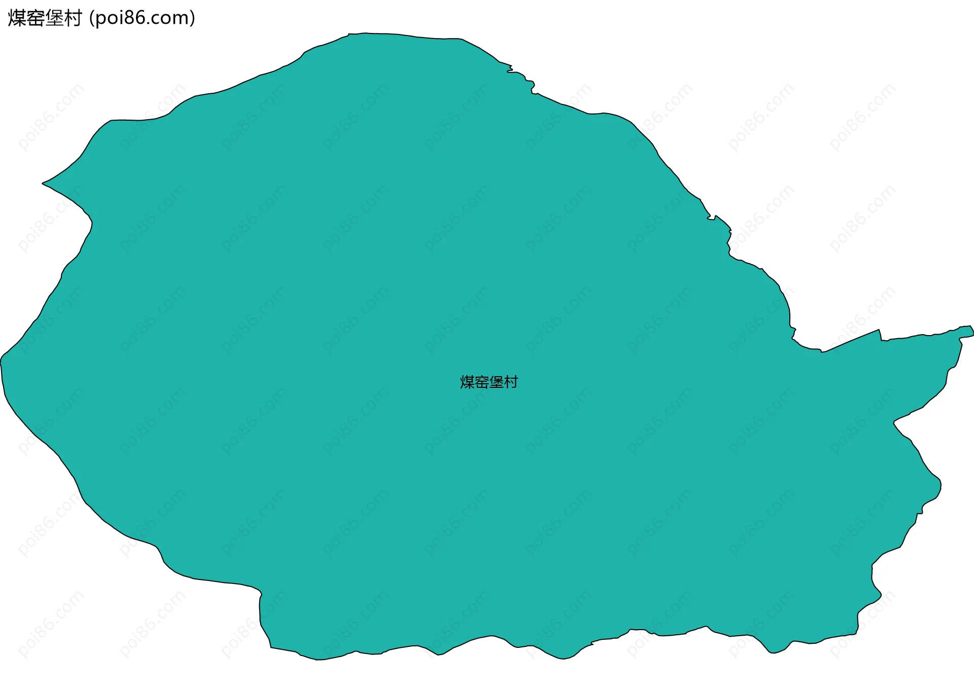 煤窑堡村边界地图