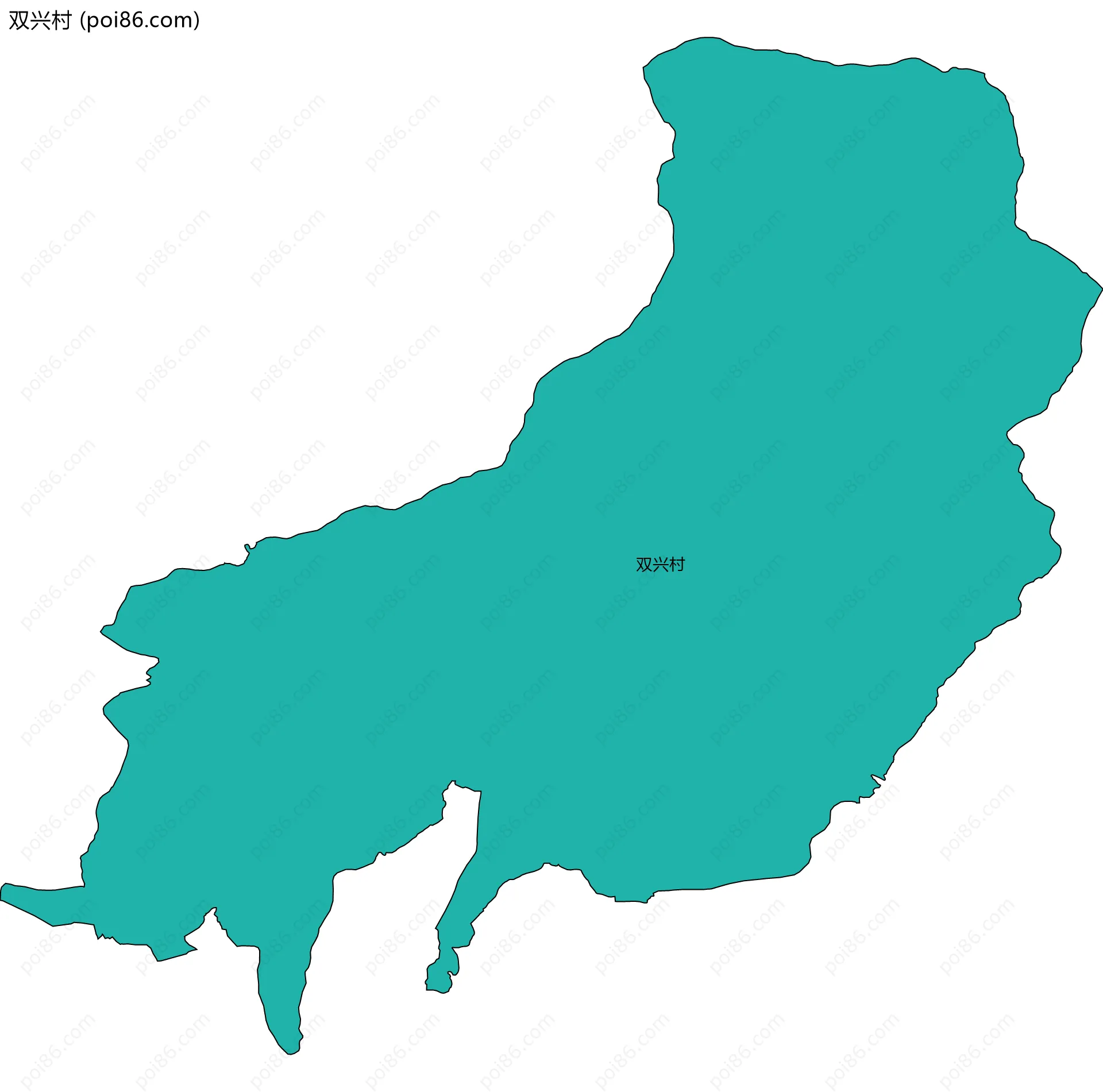 双兴村边界地图