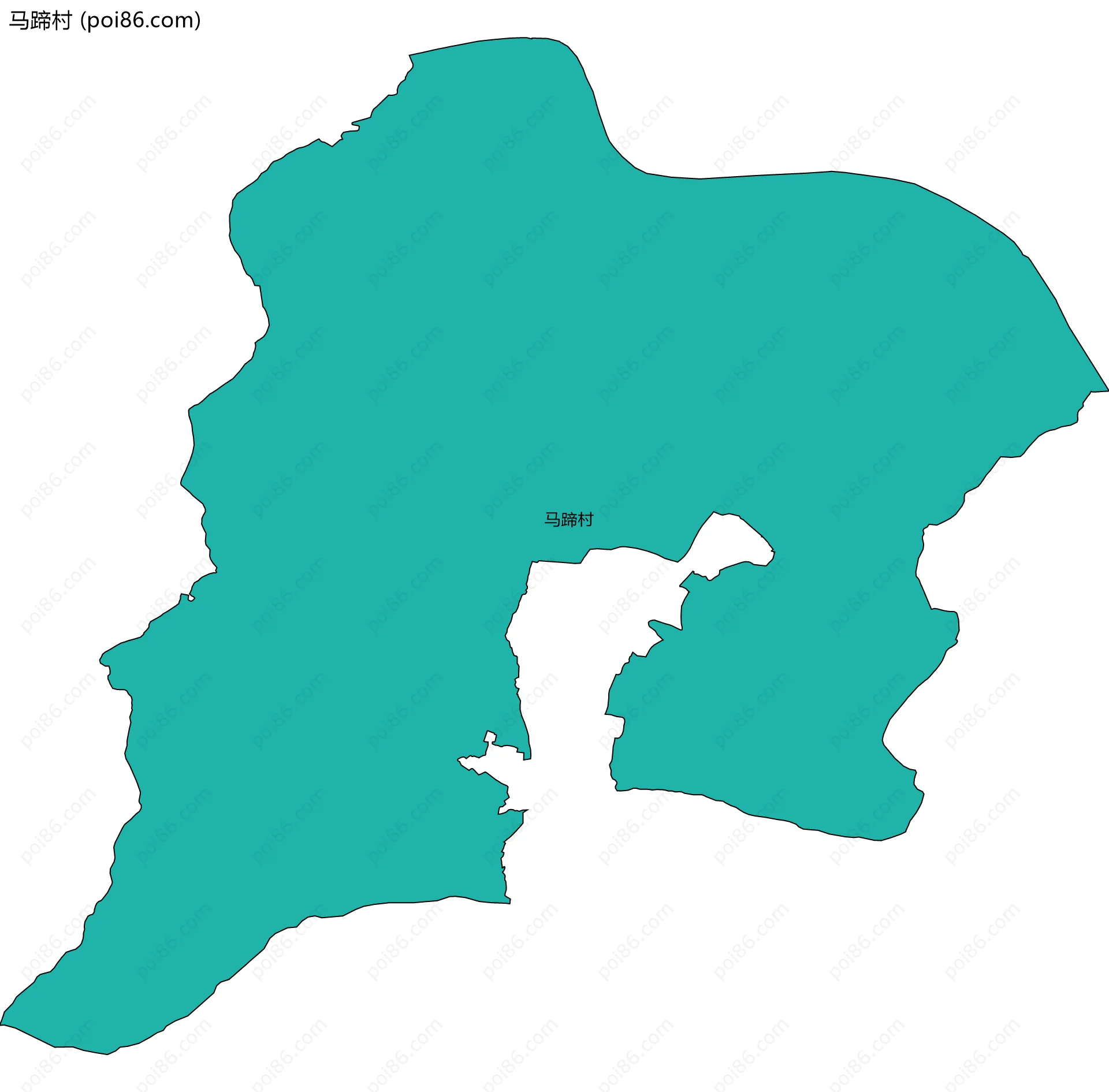 马蹄村边界地图