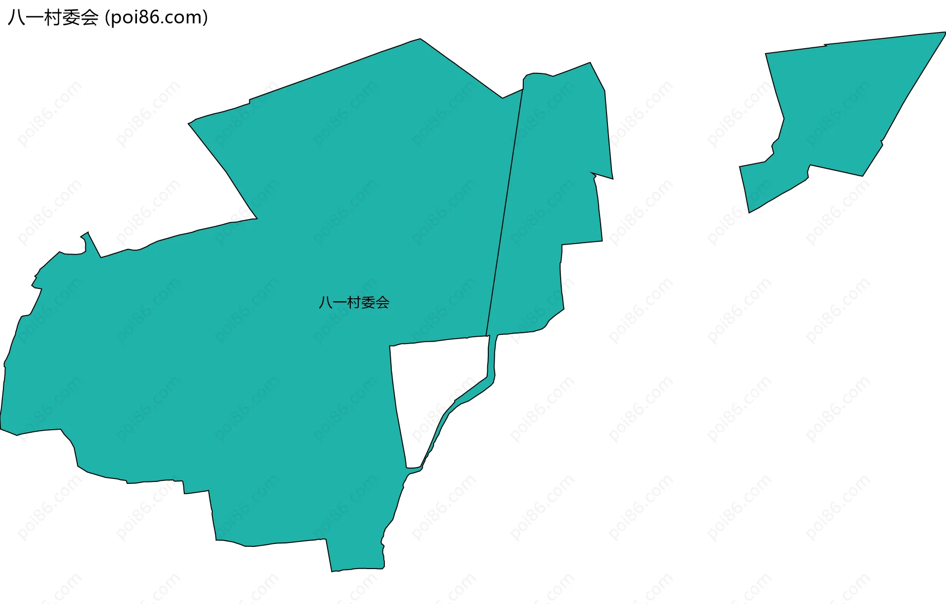 八一村委会边界地图