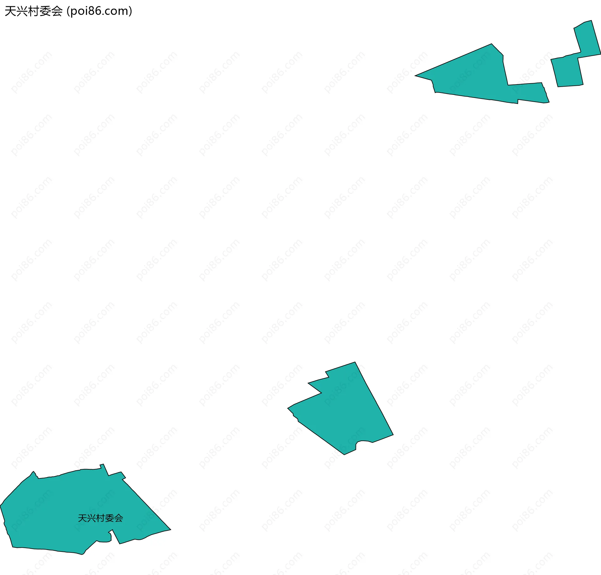 天兴村委会边界地图