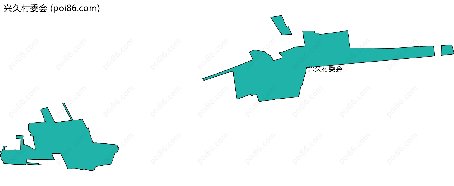 兴久村委会边界地图