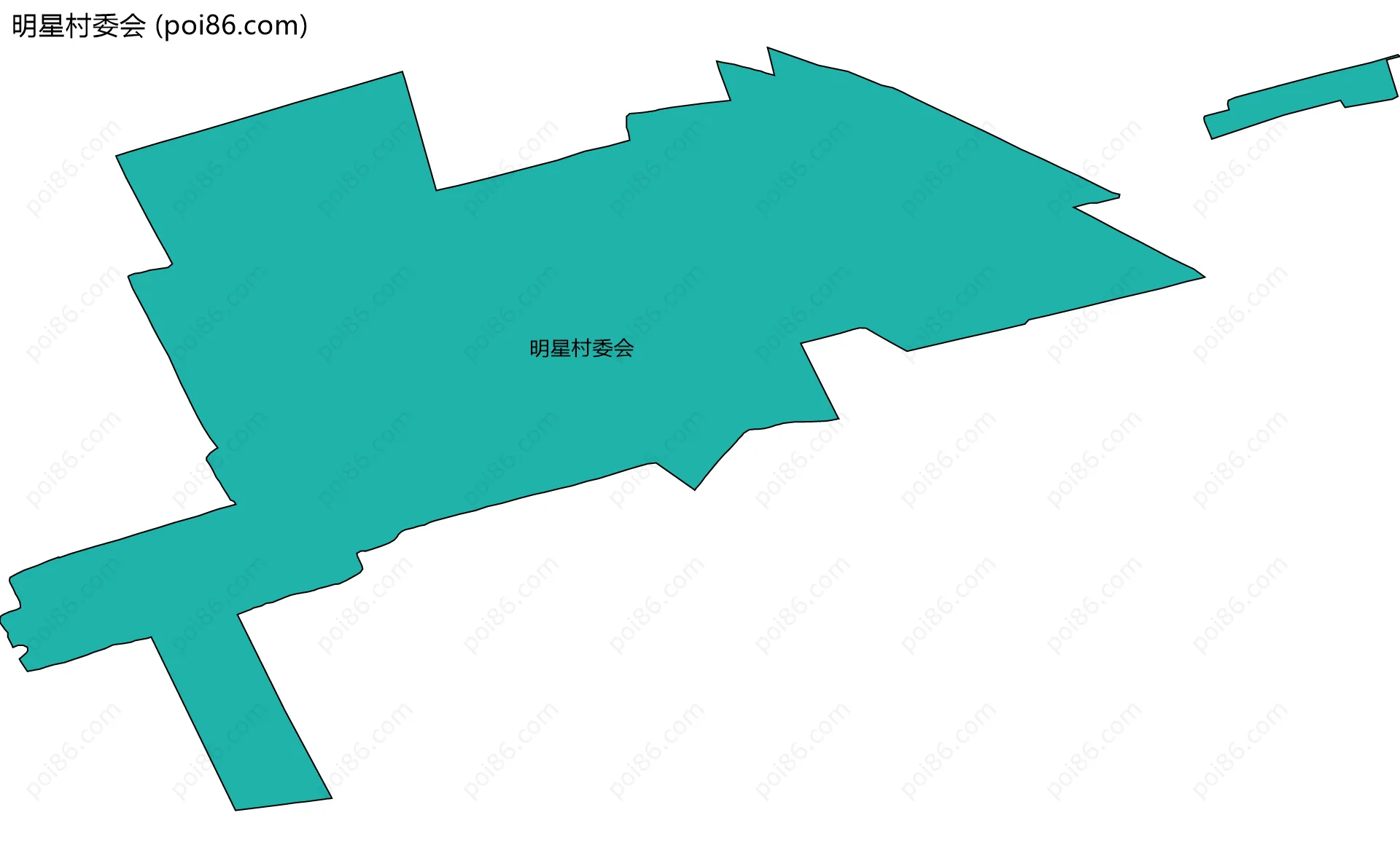 明星村委会边界地图