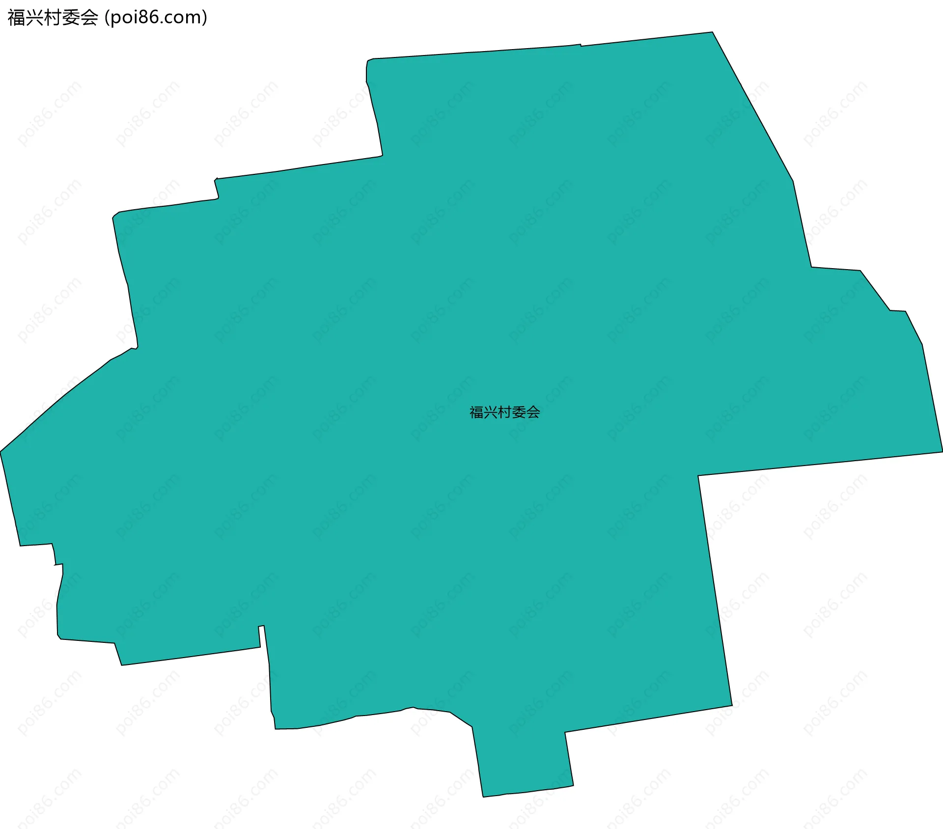 福兴村委会边界地图