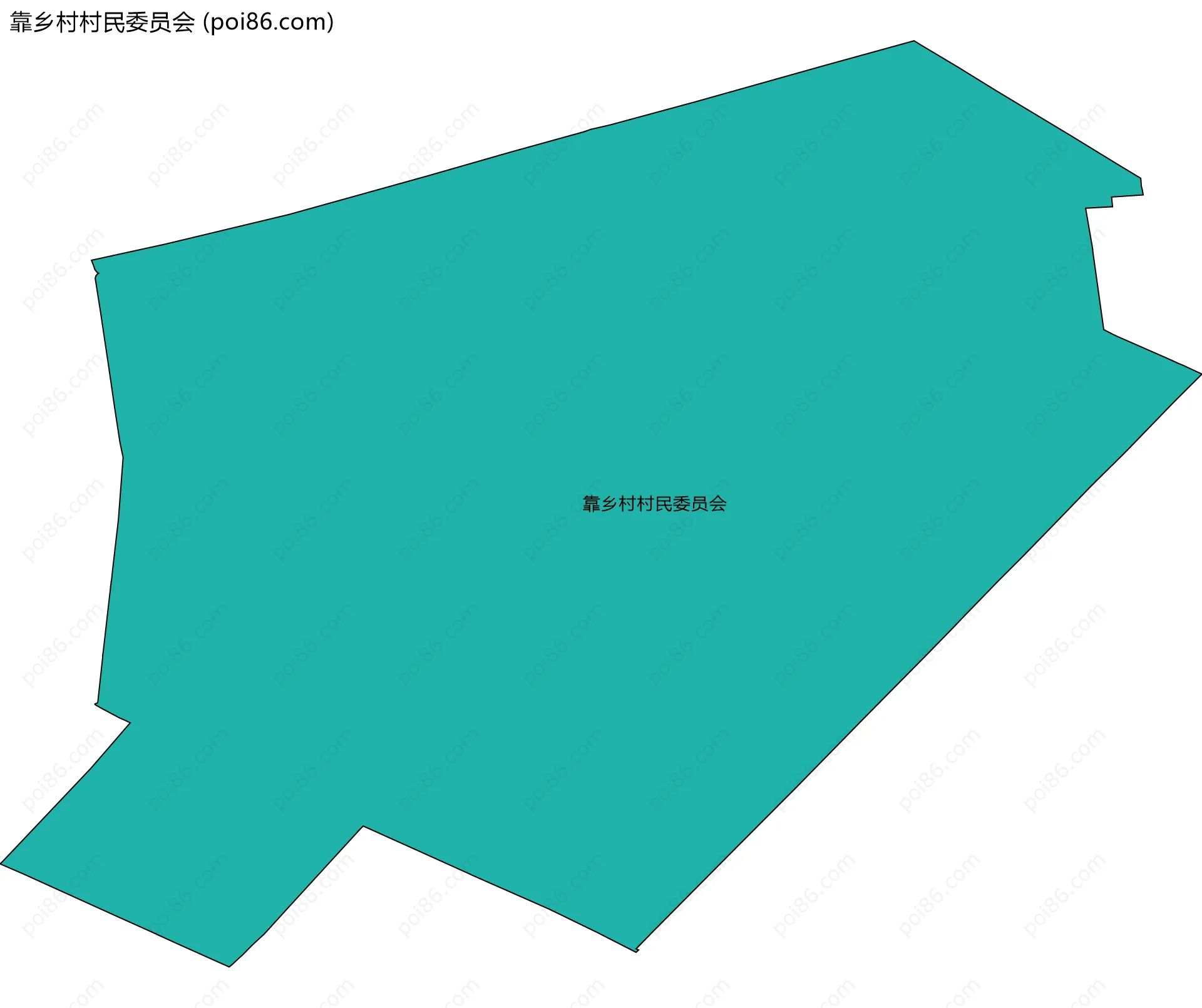 靠乡村村民委员会边界地图
