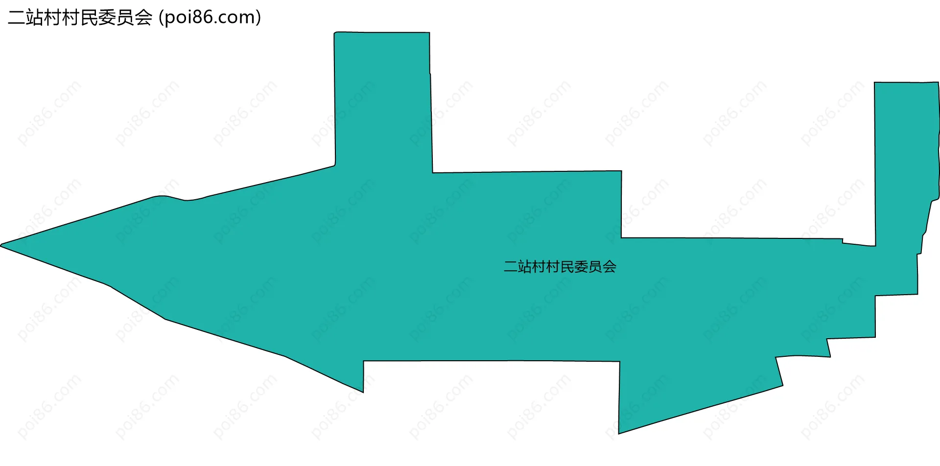 二站村村民委员会边界地图