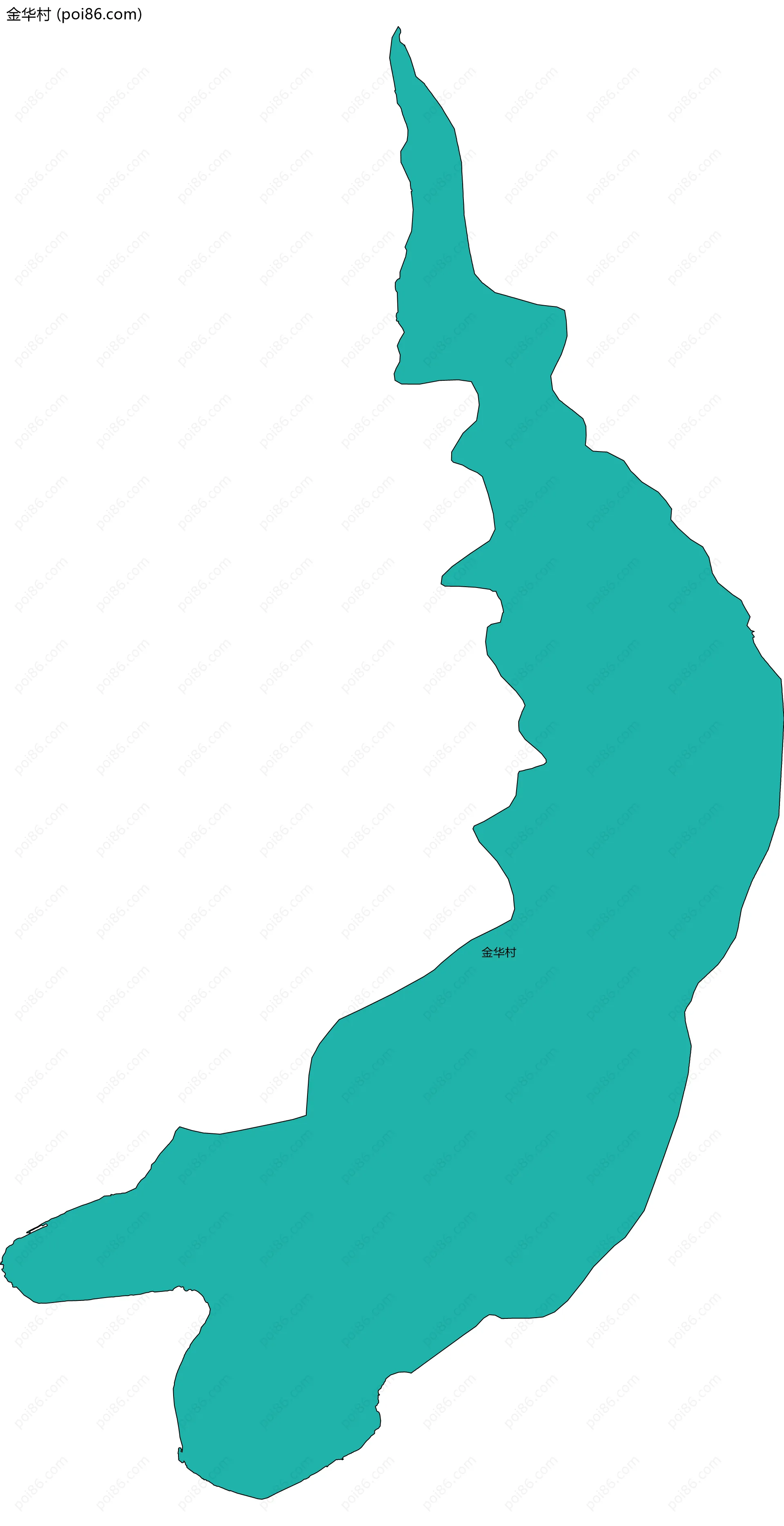 金华村边界地图