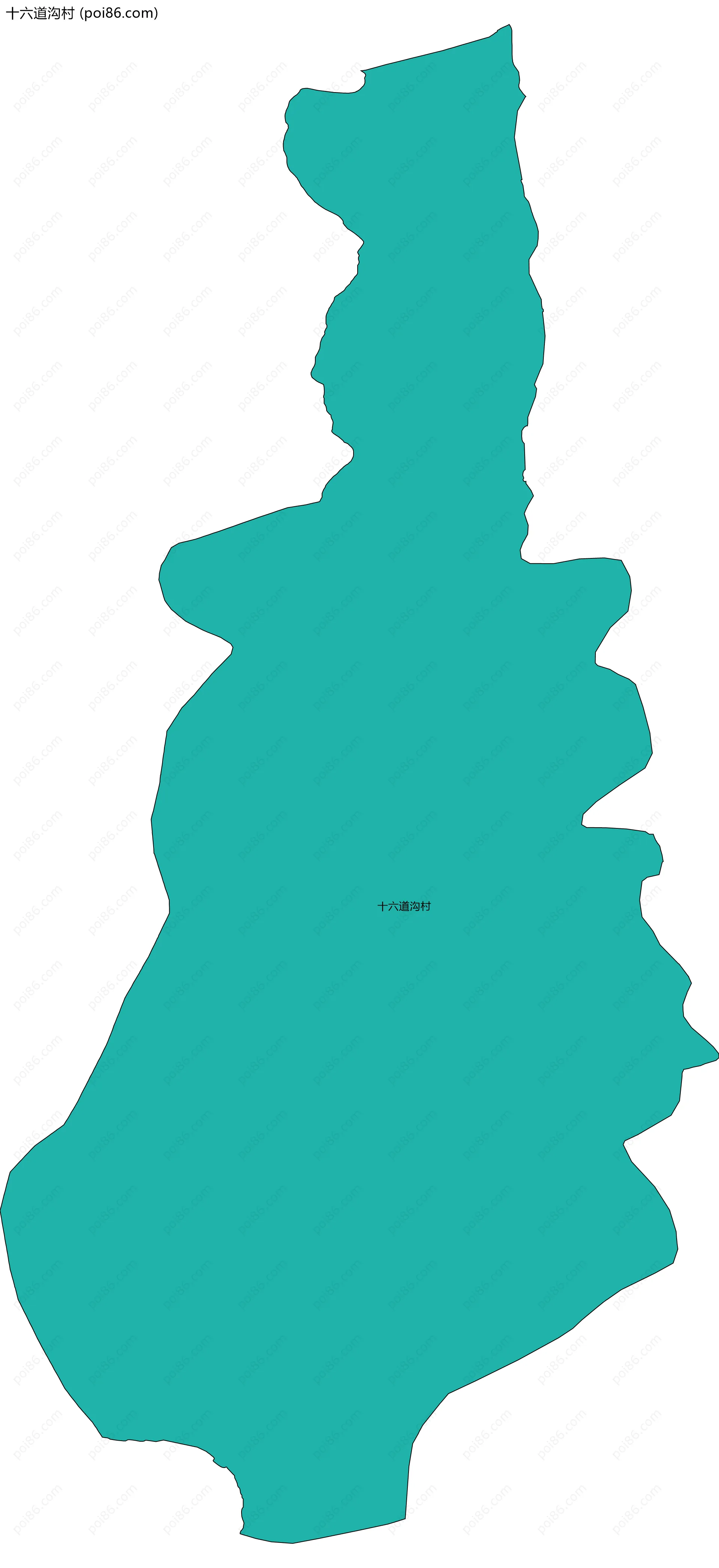 十六道沟村边界地图