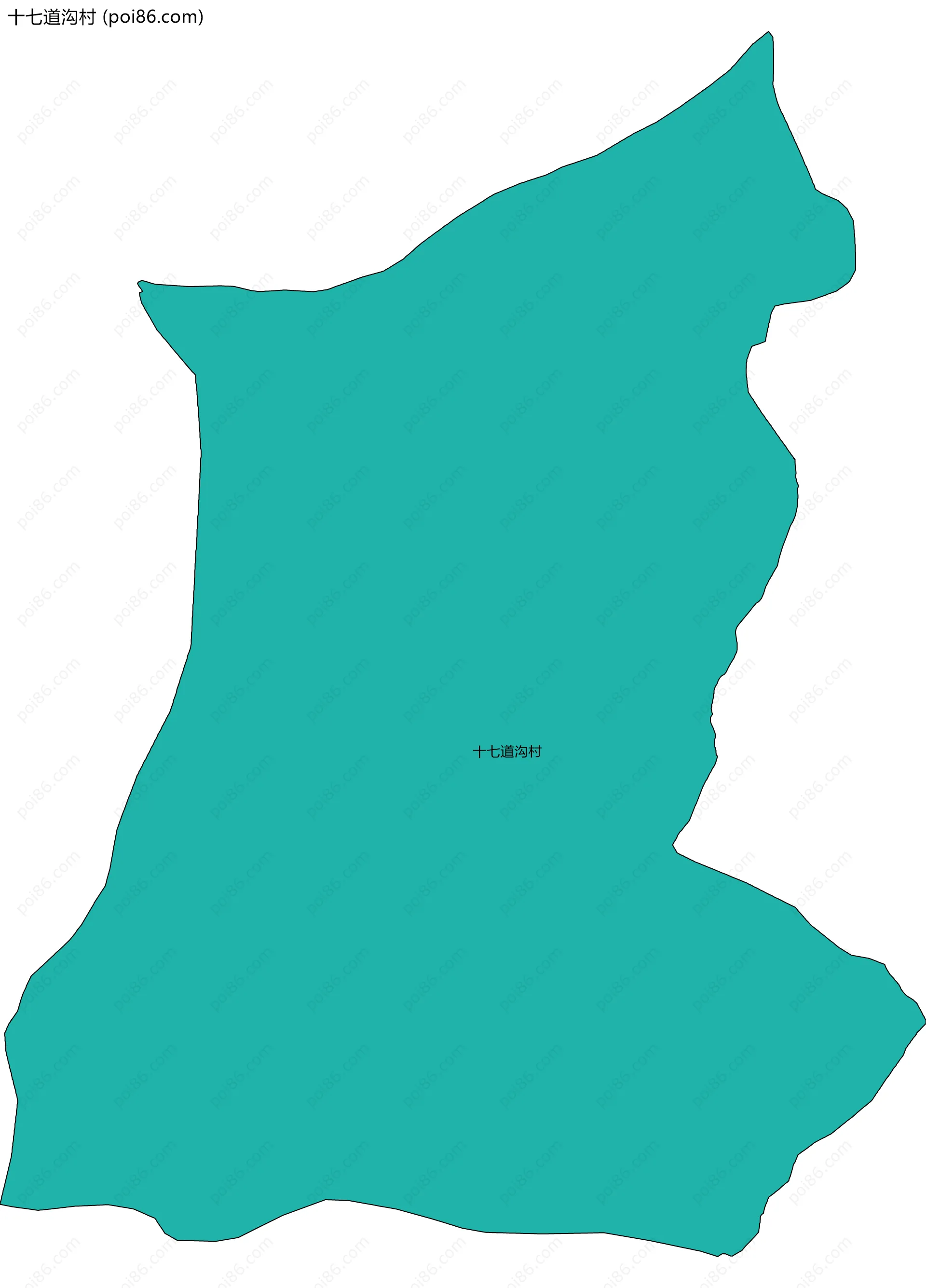 十七道沟村边界地图