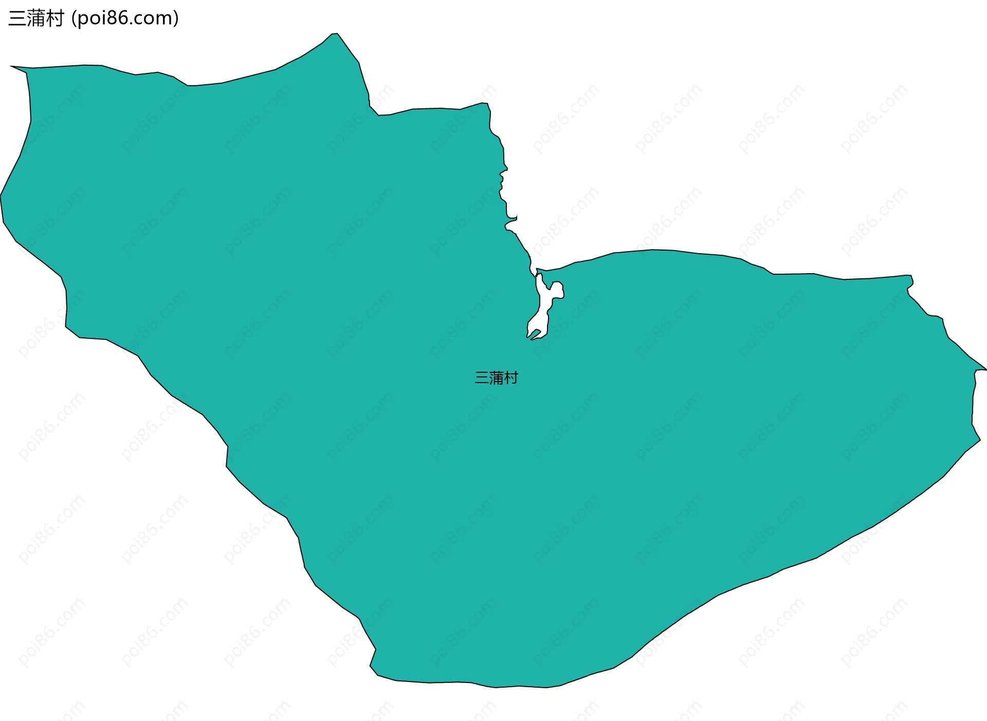 三蒲村边界地图