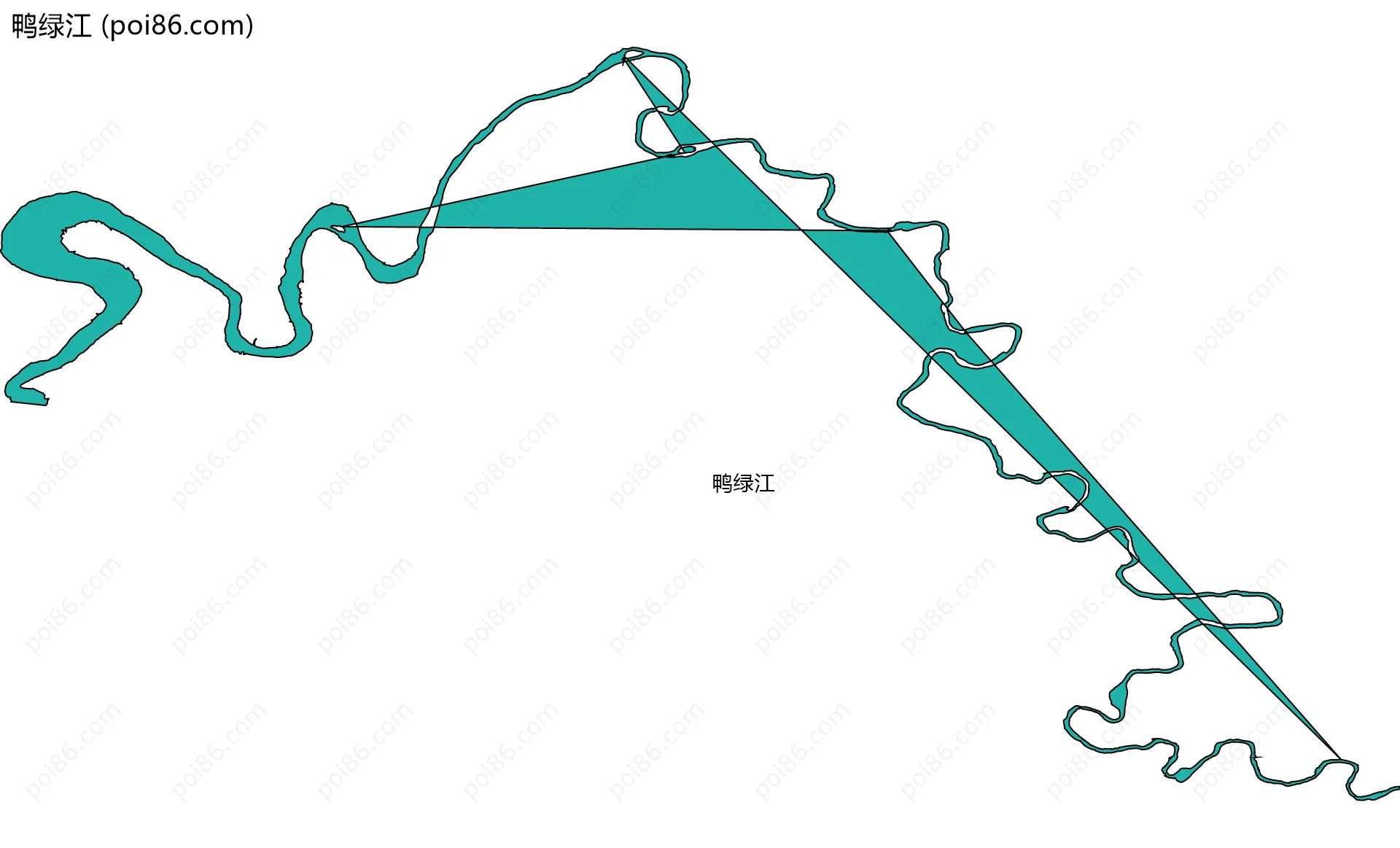 鸭绿江边界地图