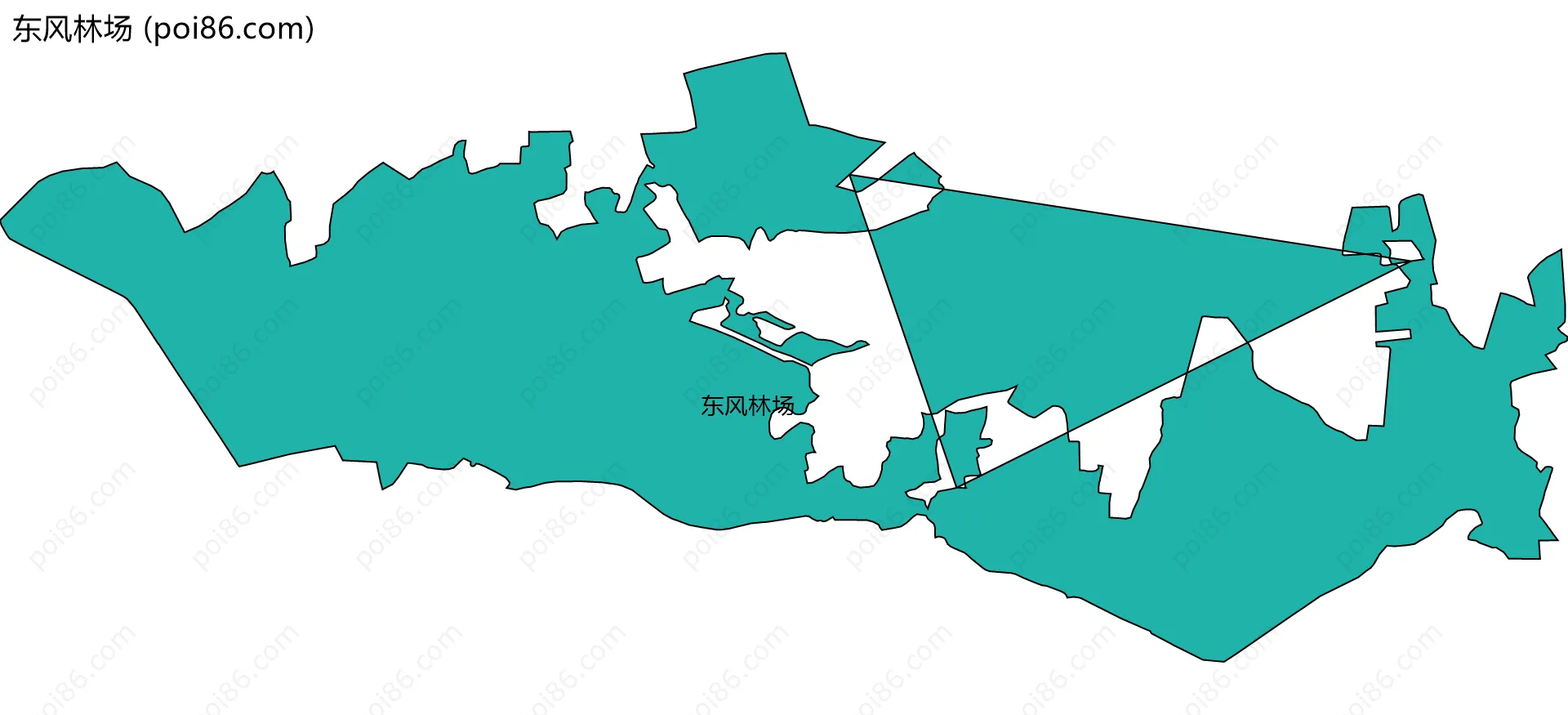 东风林场边界地图
