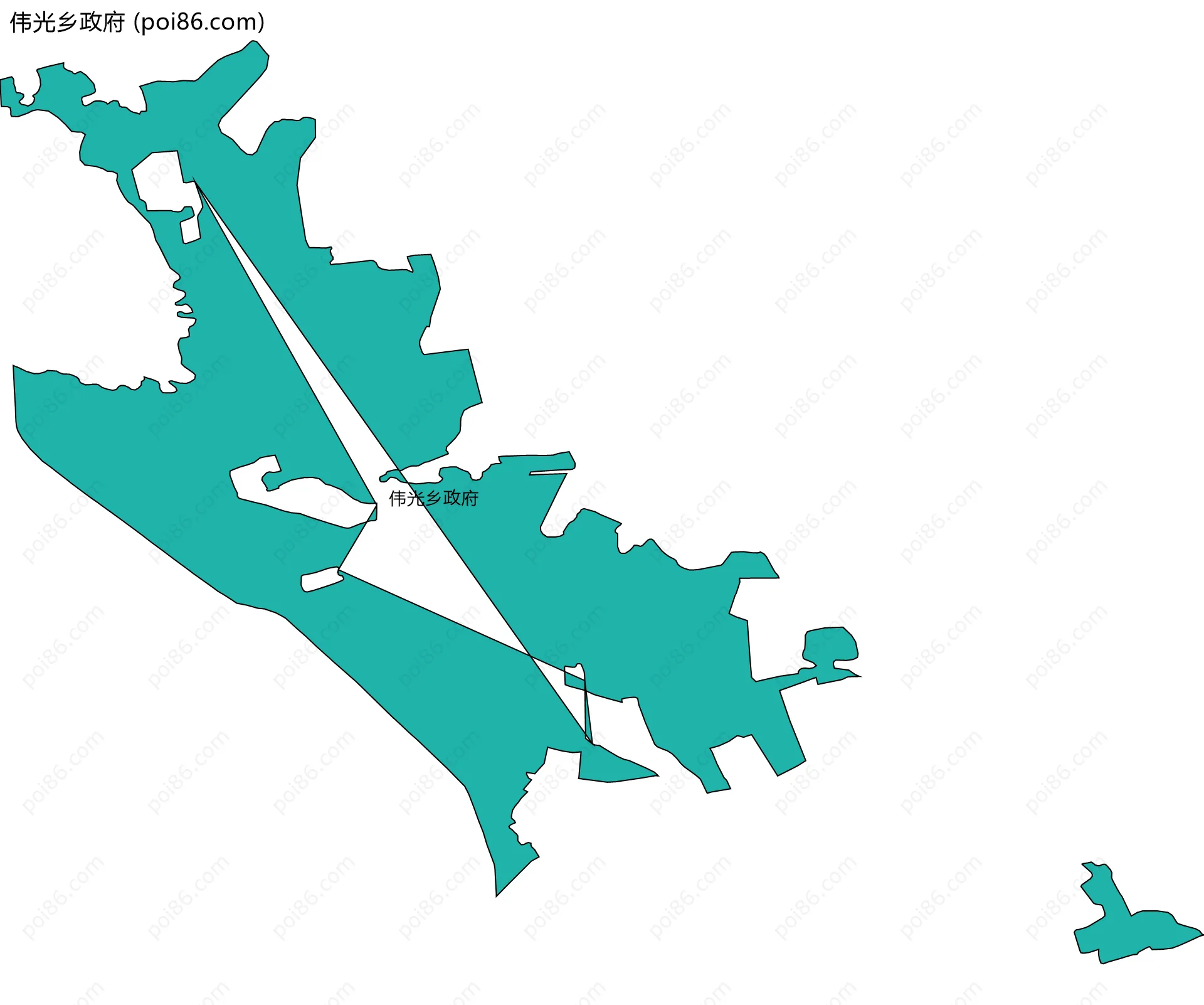 伟光乡政府边界地图