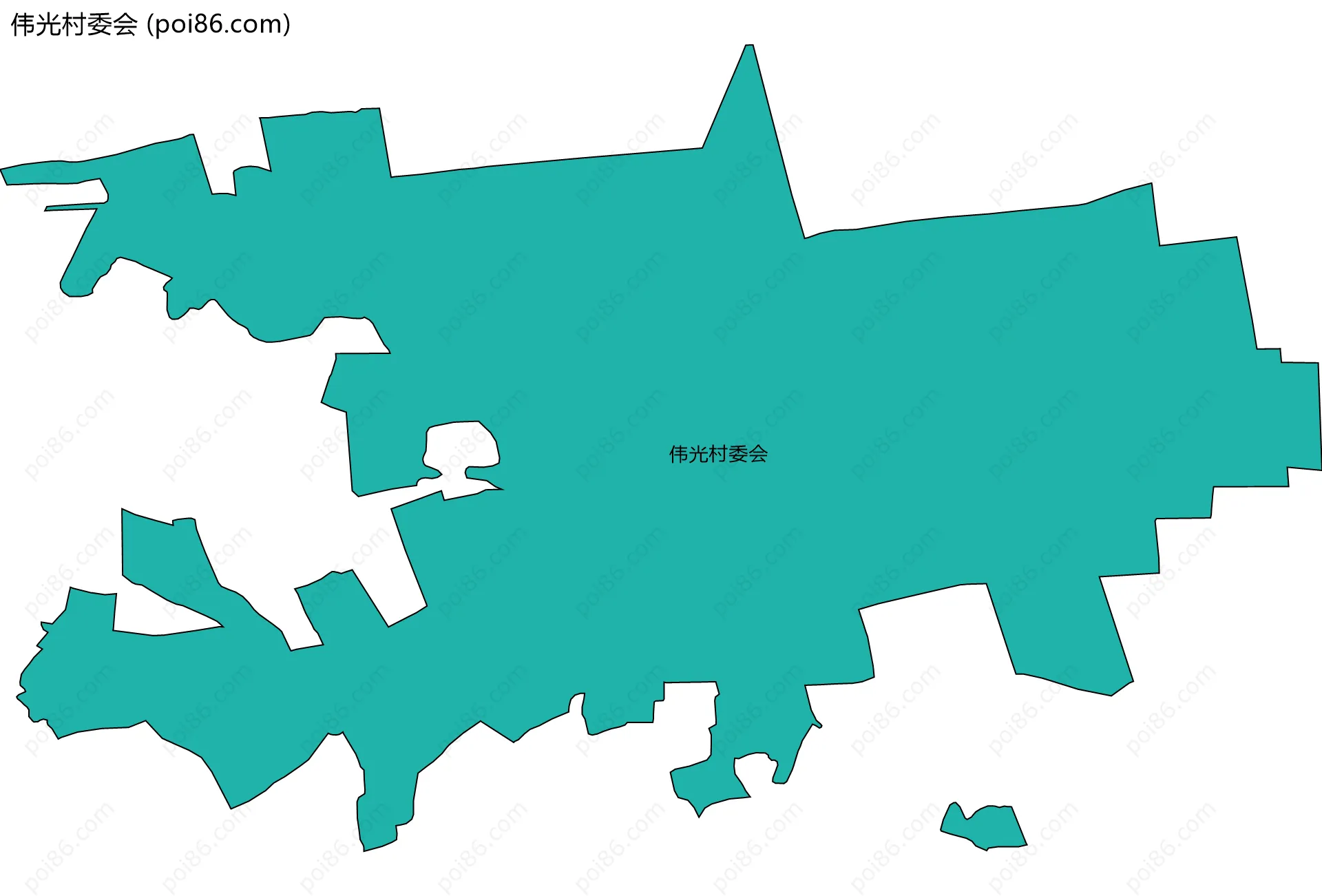 伟光村委会边界地图