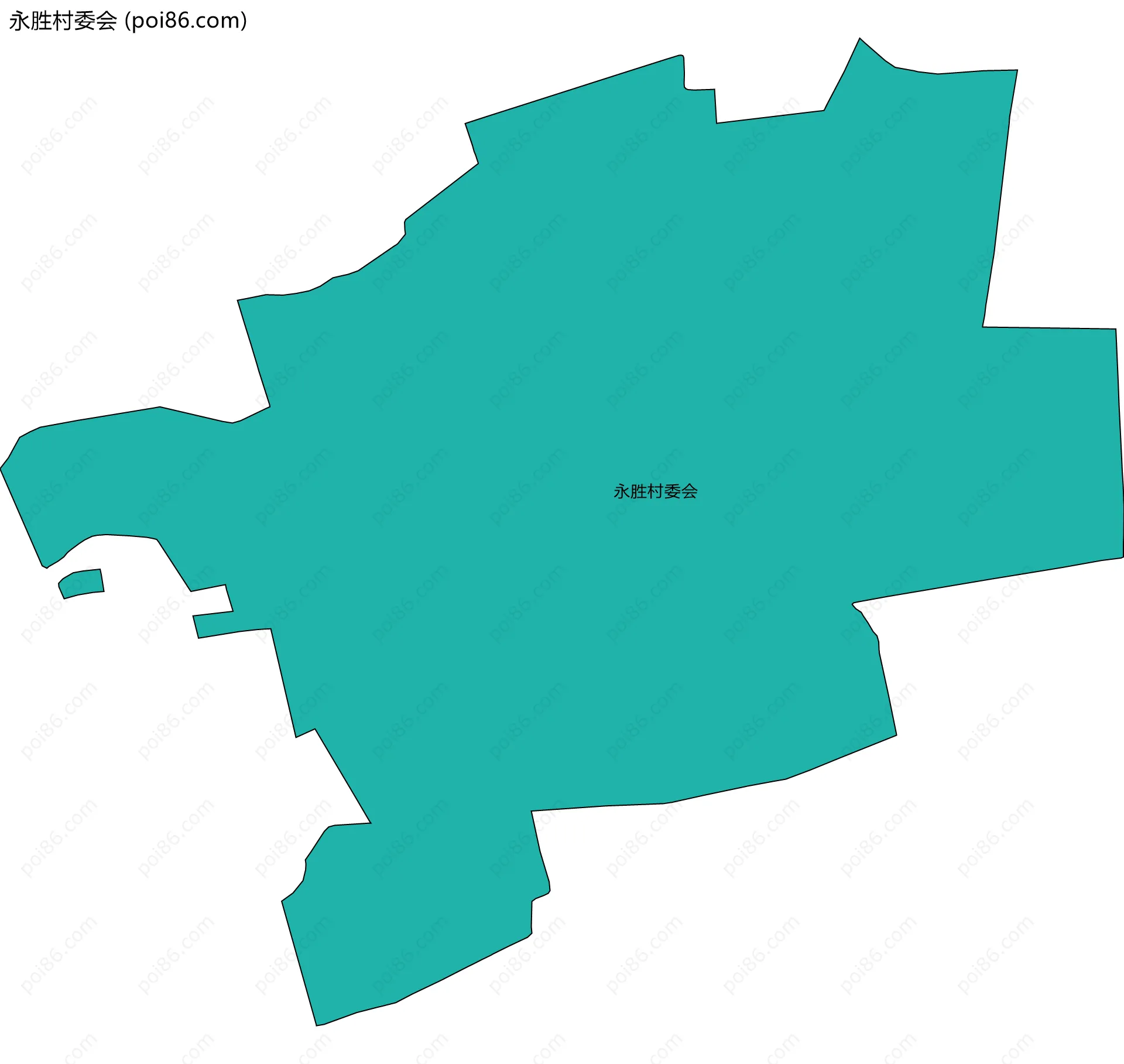 永胜村委会边界地图