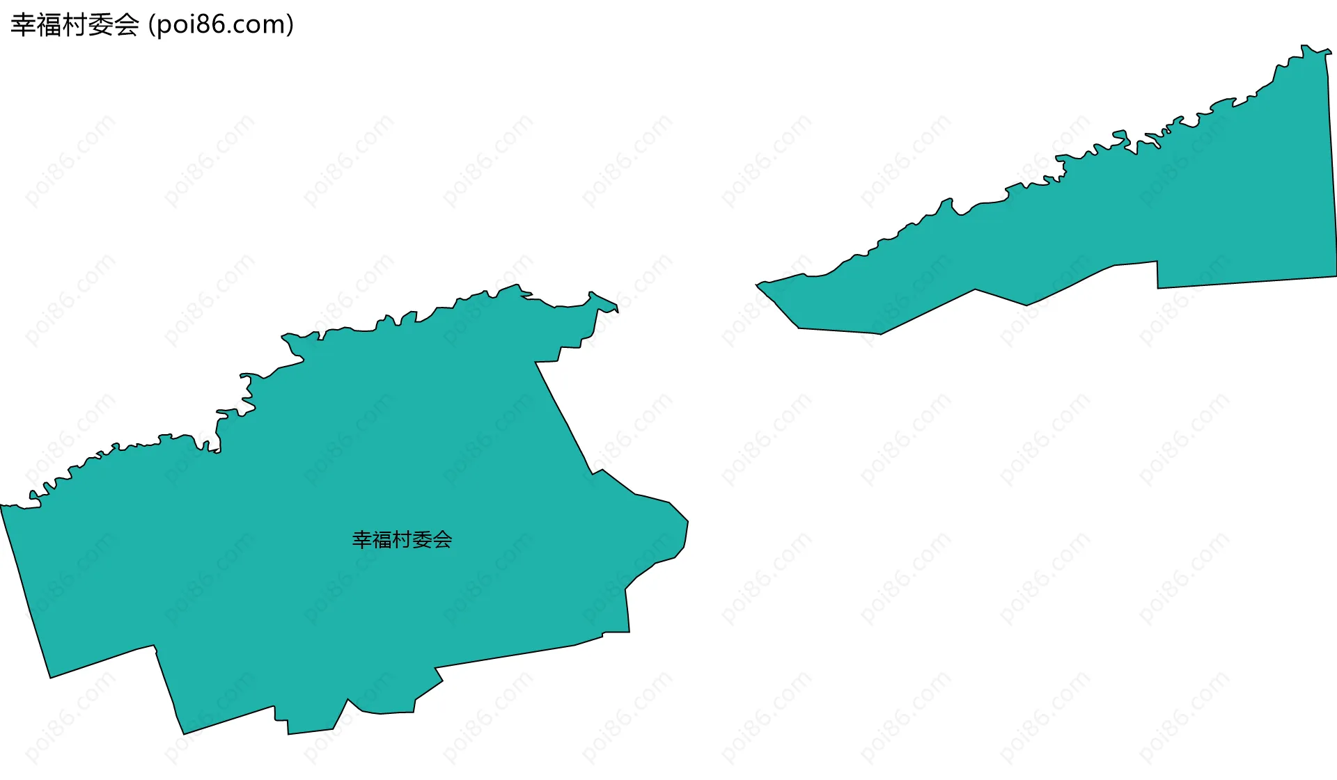 幸福村委会边界地图