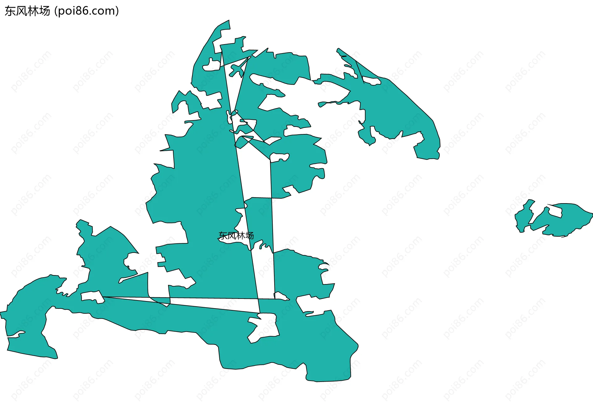 东风林场边界地图