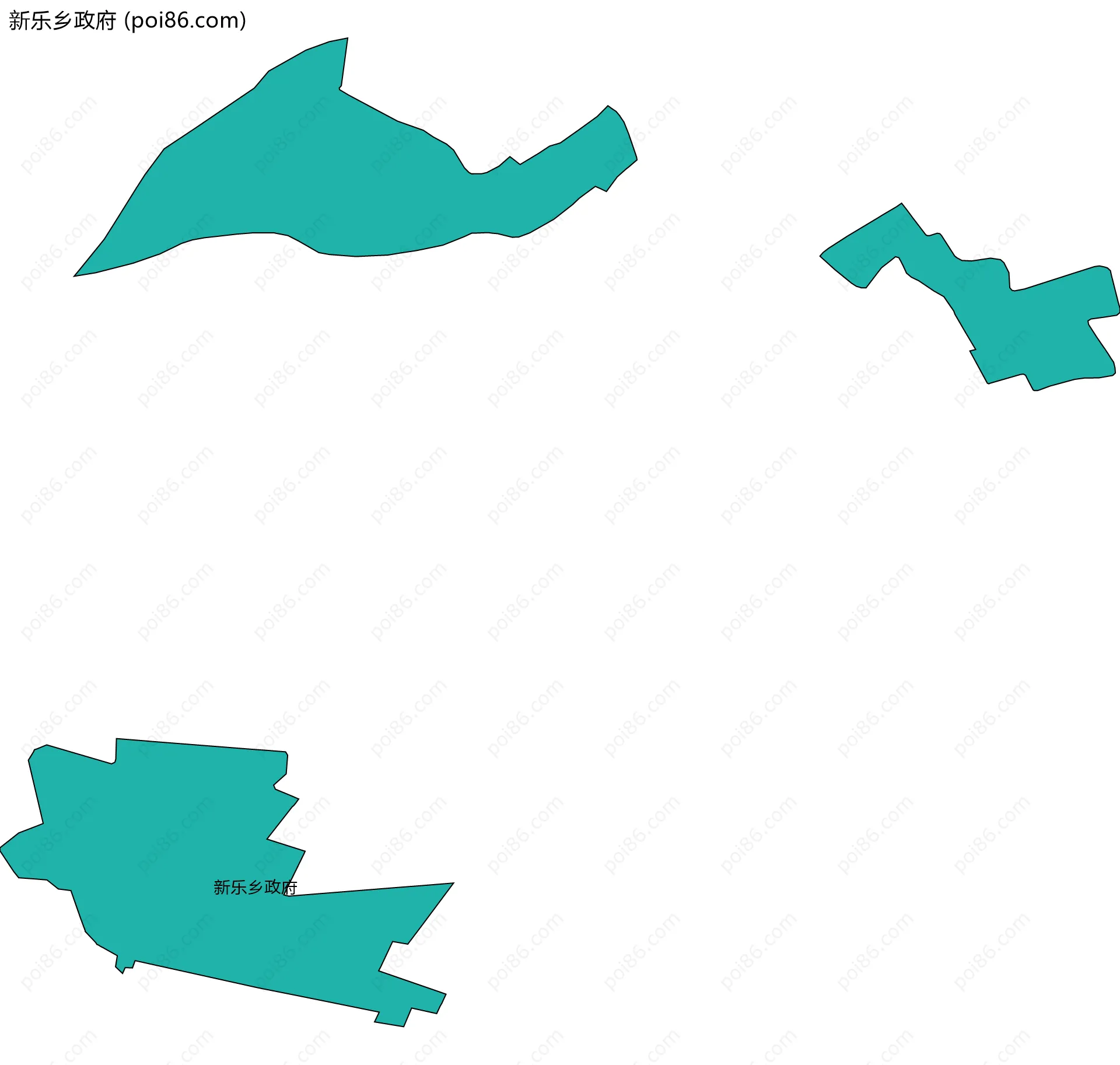 新乐乡政府边界地图