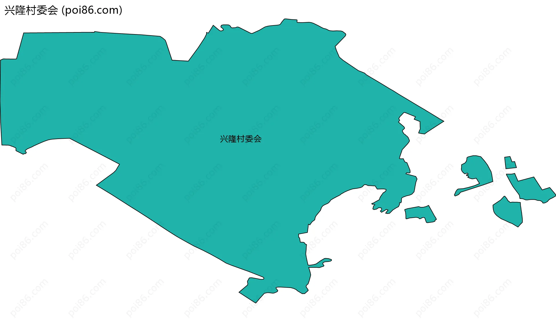 兴隆村委会边界地图