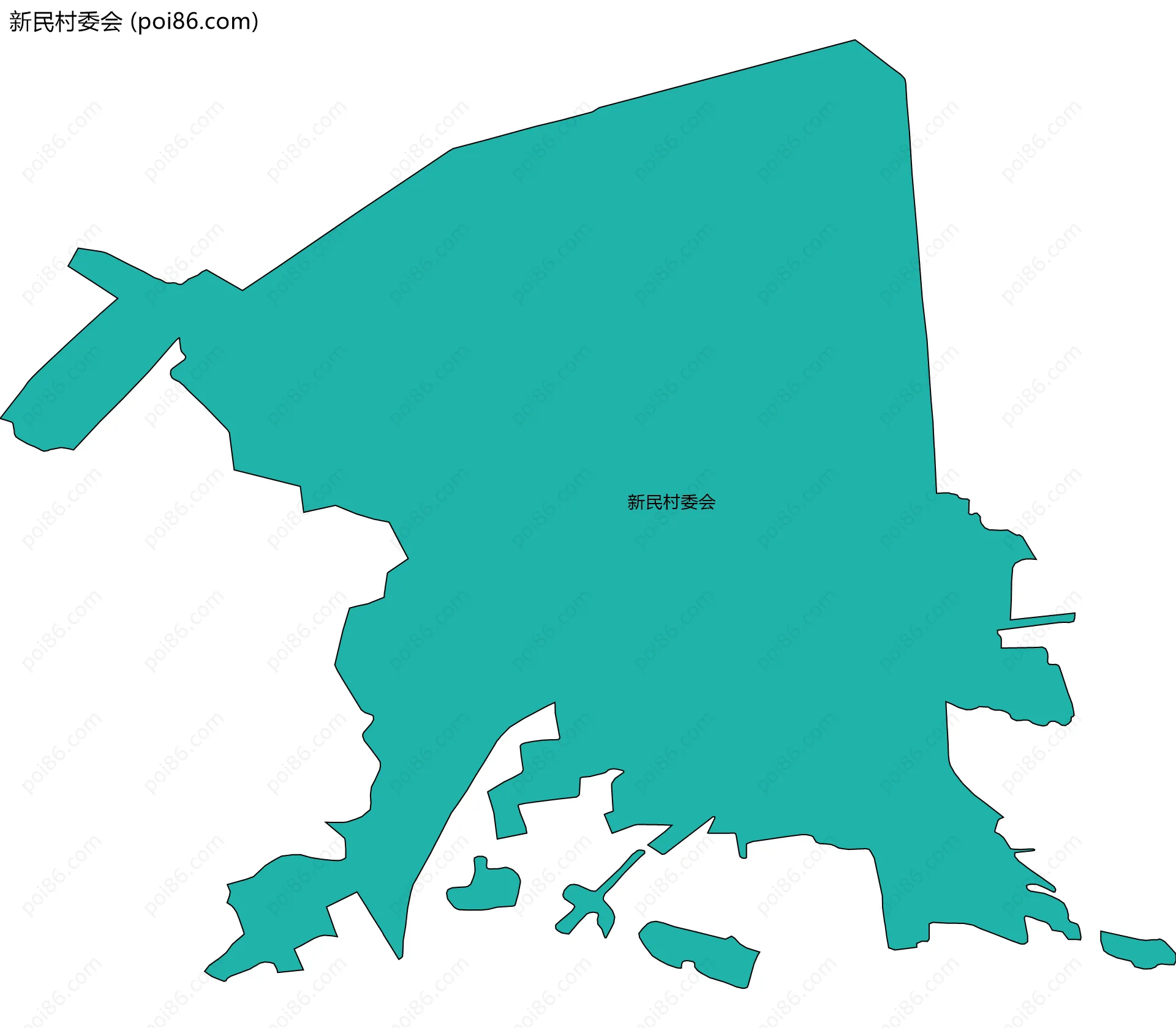 新民村委会边界地图