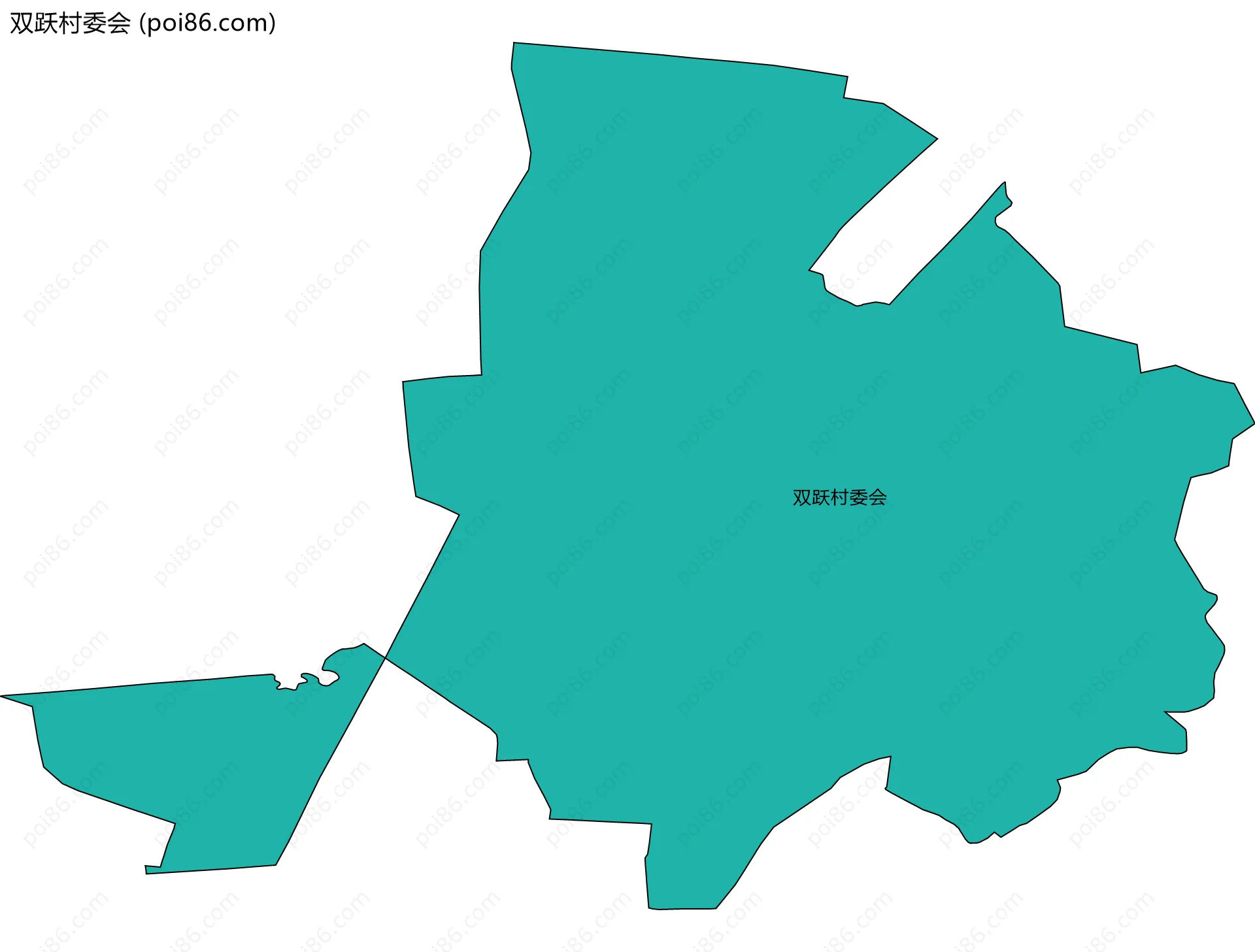双跃村委会边界地图