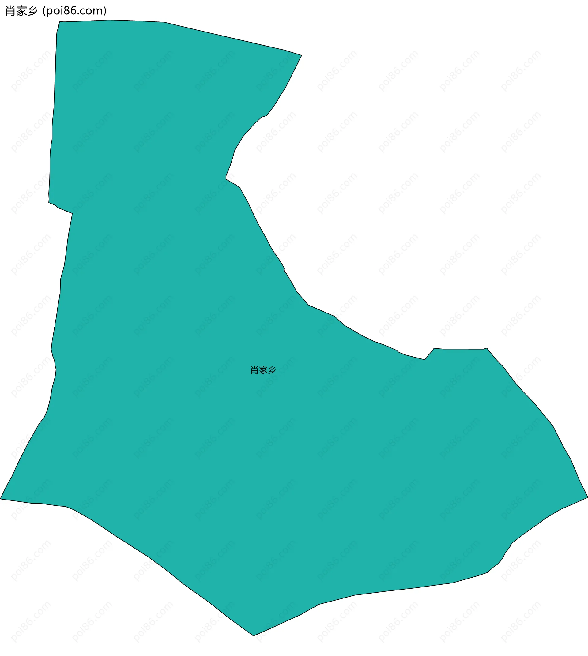 肖家乡边界地图