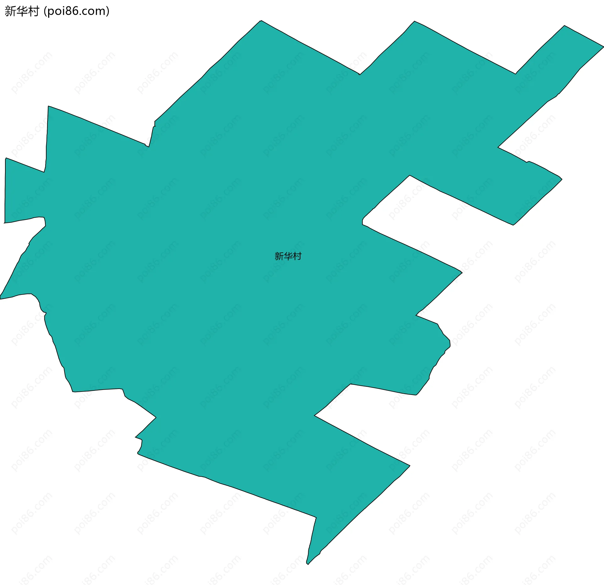新华村边界地图
