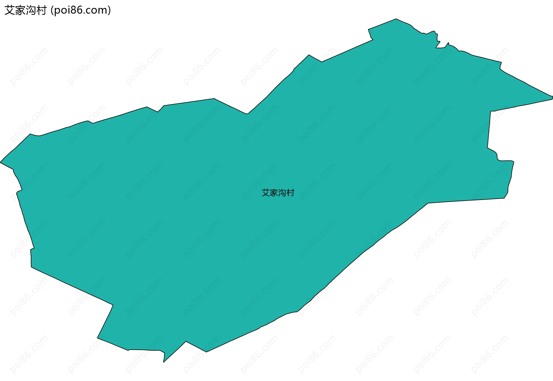 艾家沟村边界地图
