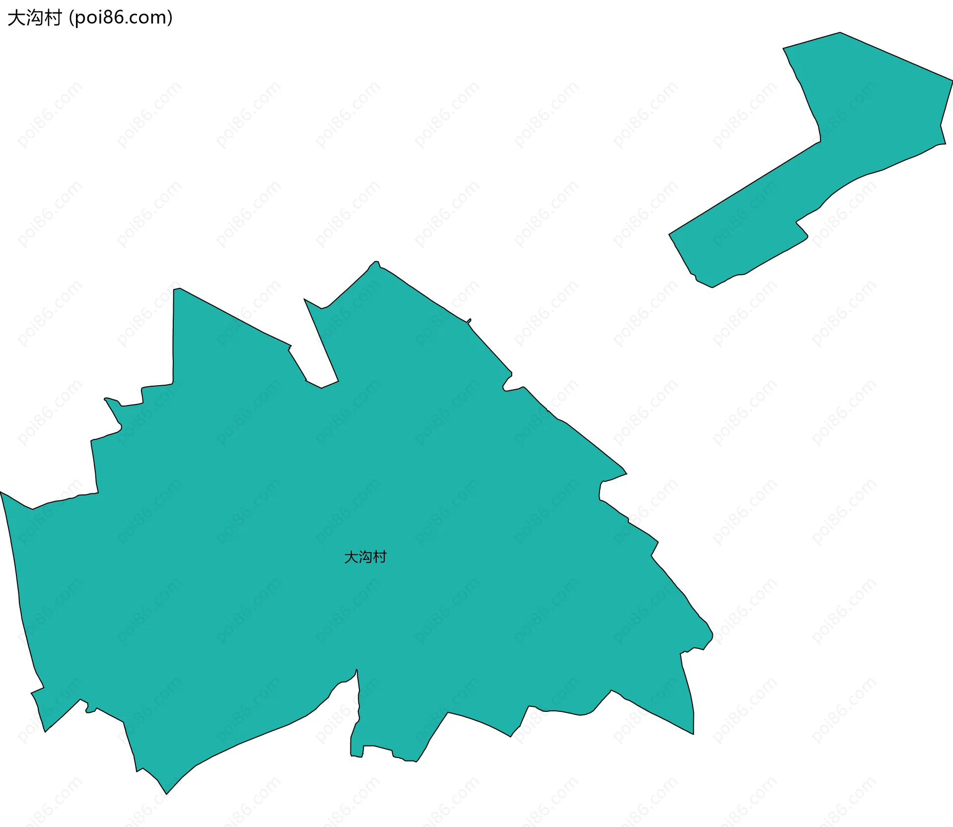 大沟村边界地图
